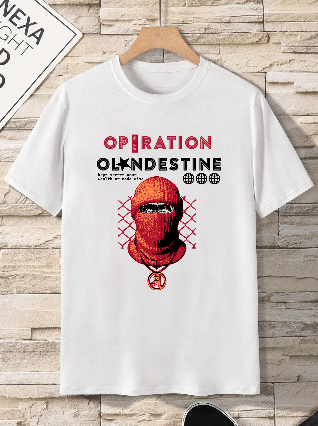 T-shirt Premium "Opération Clandestine" – Design Streetwear Graphique | Blanc
