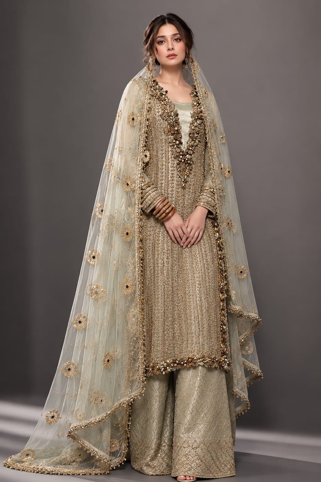 Embroidered Festive Suit Set:ZC011