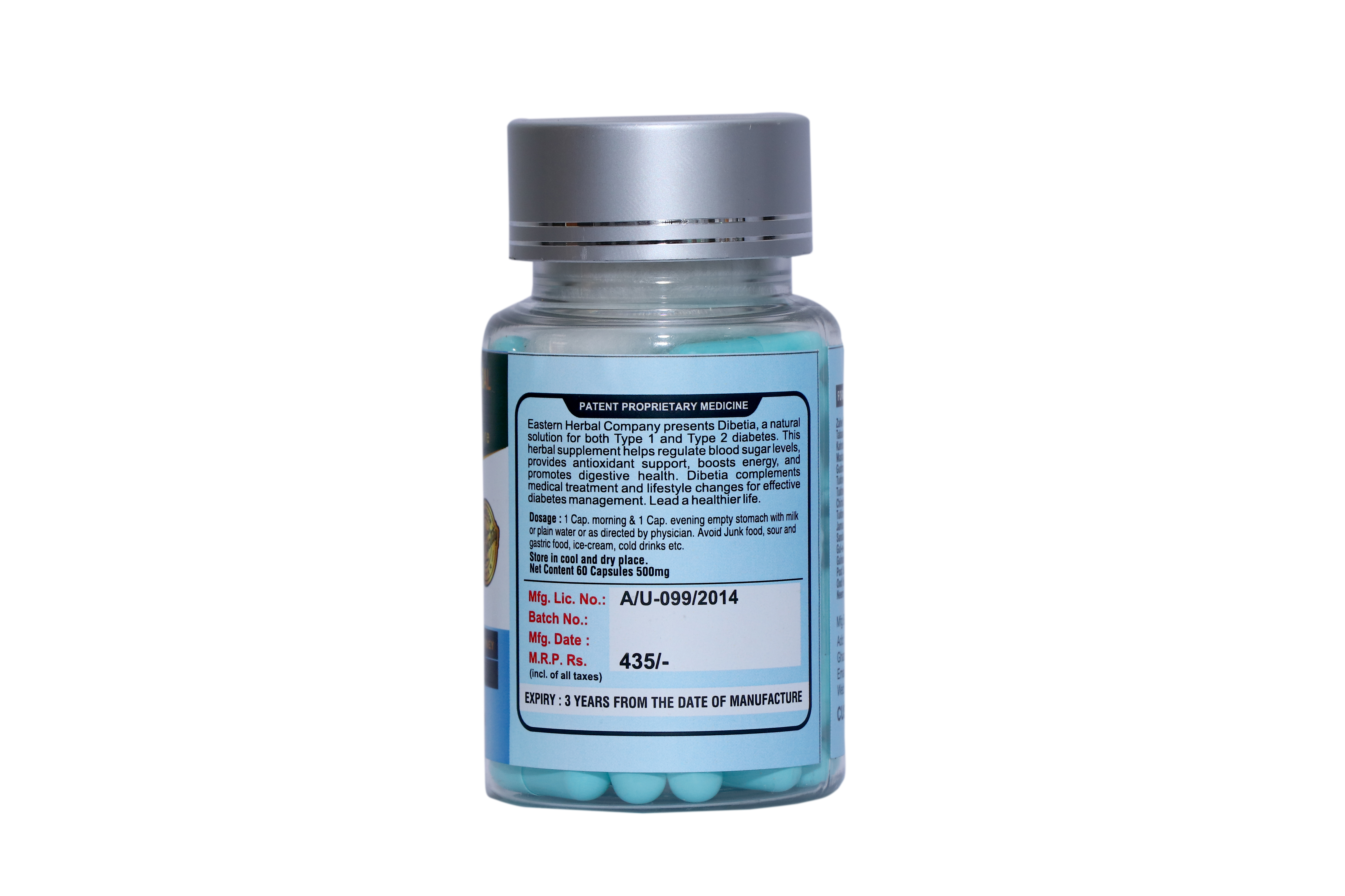 Eastern Herbal Company DIBETIA Capsules
