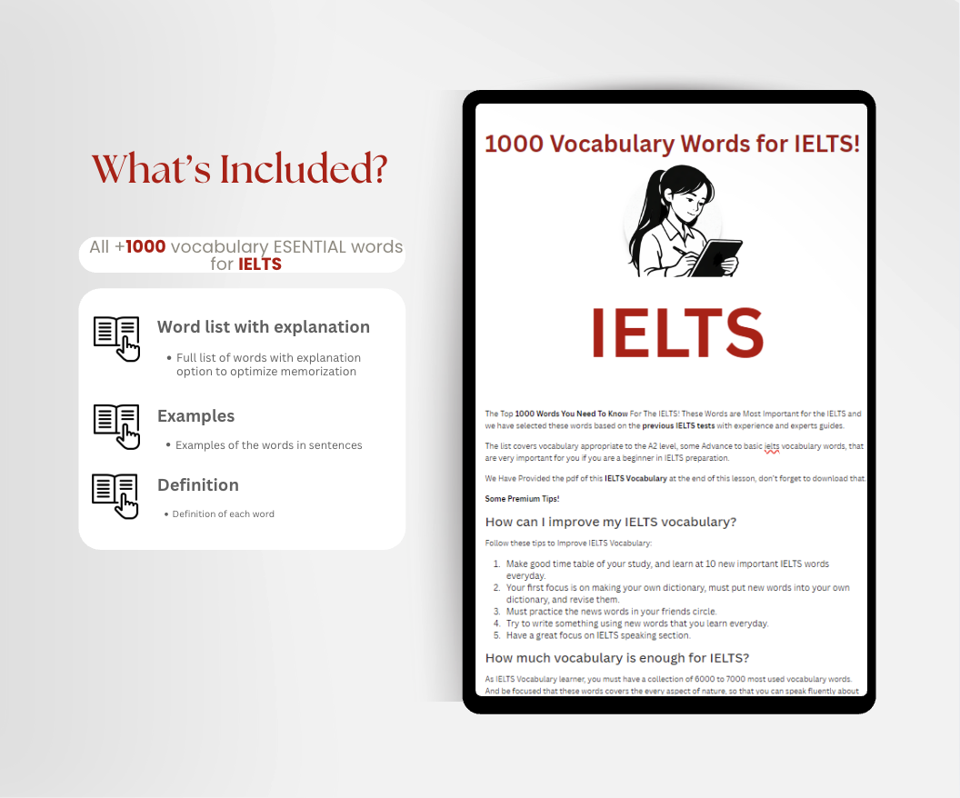 1000 Essential Words For The IELTS Exam - English Certification