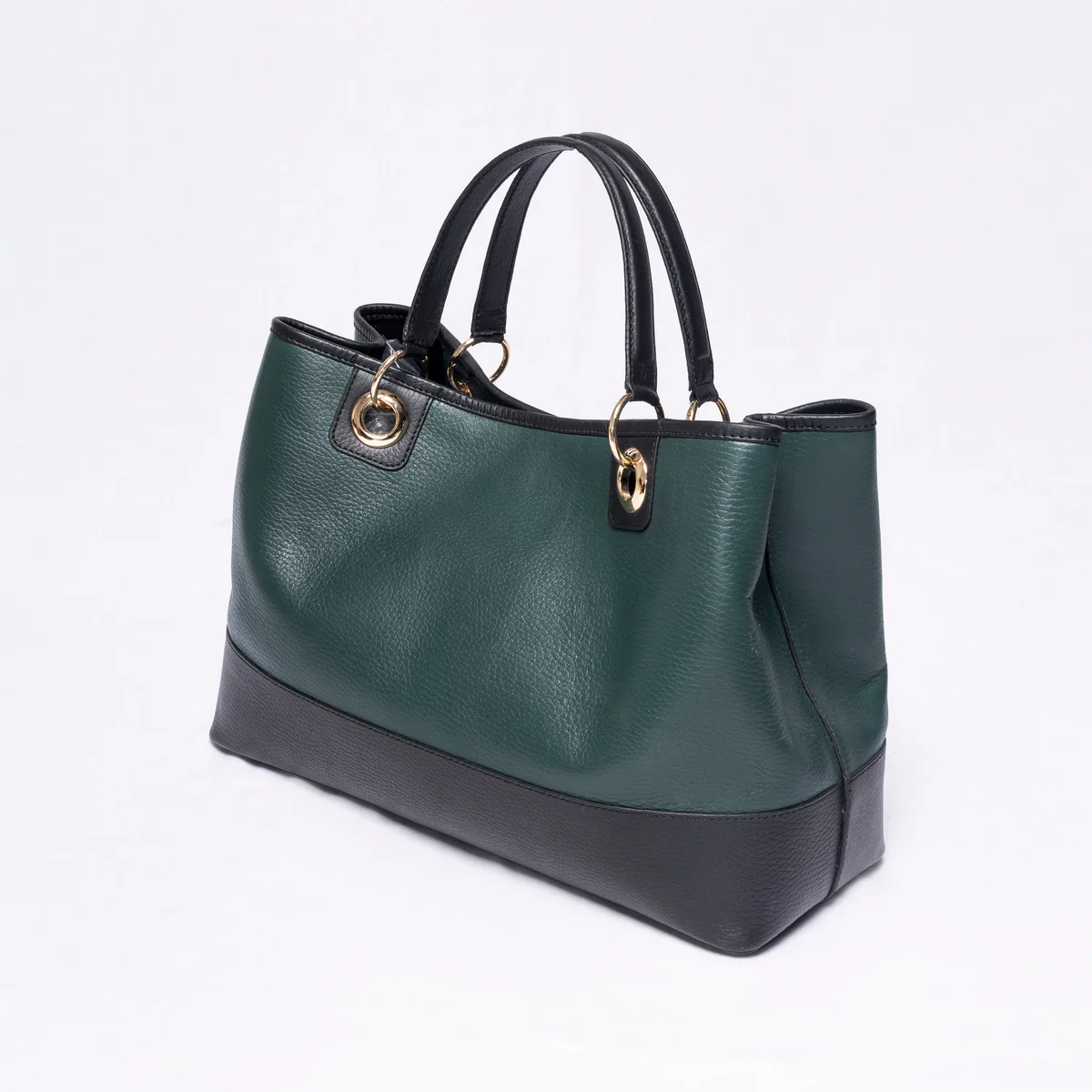 Elegant Two-Tone Tote Bag