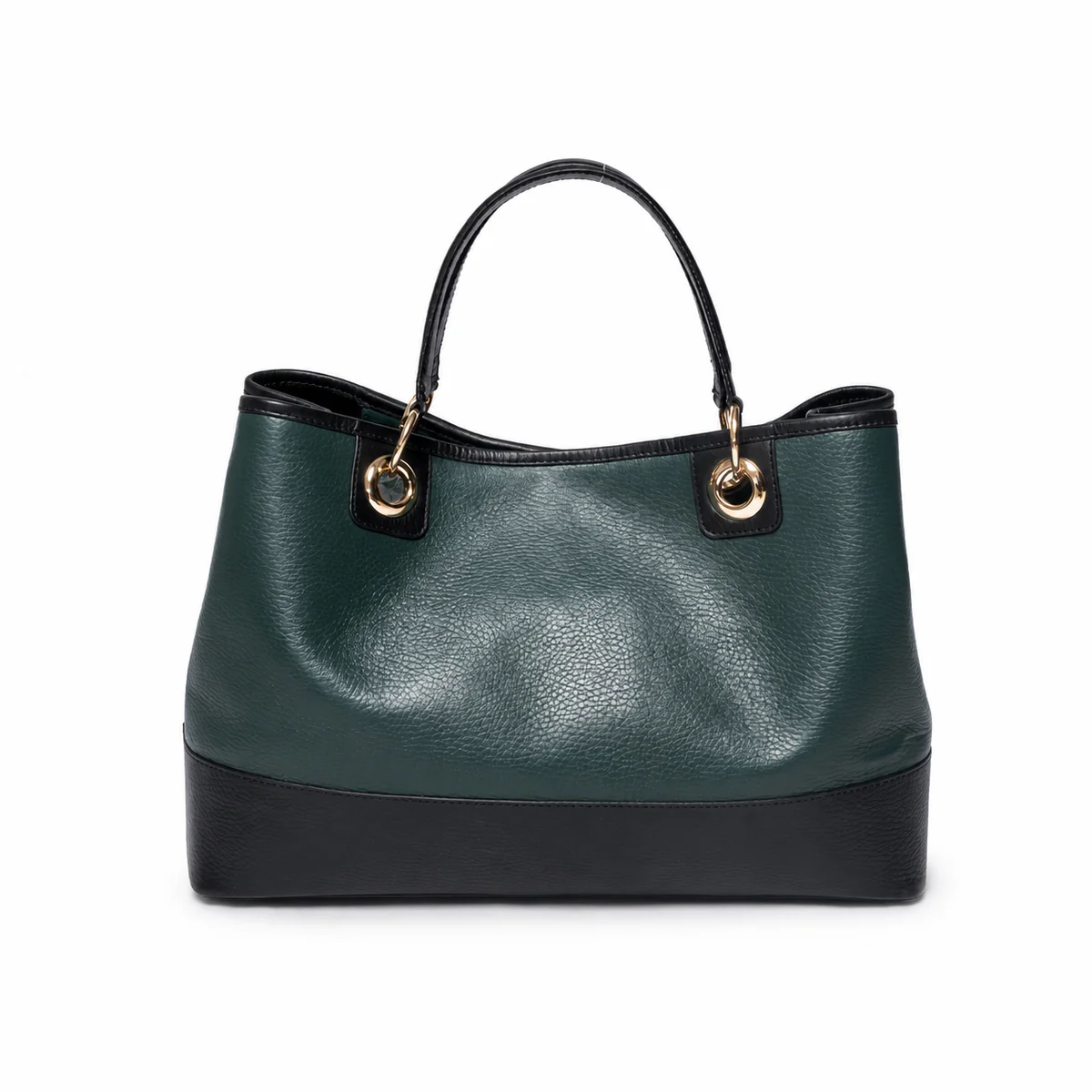 Elegant Two-Tone Tote Bag