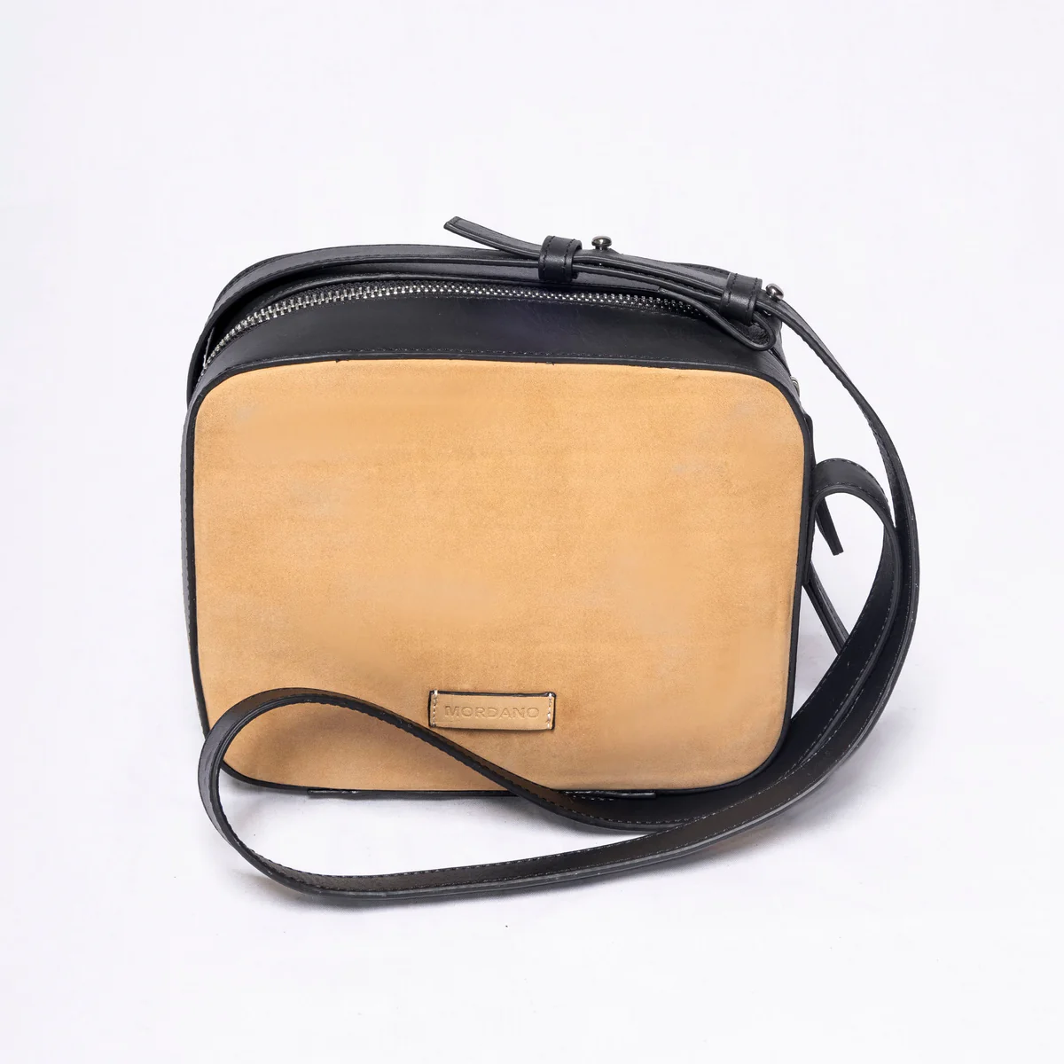 Two-Tone Leather Crossbody Bag
