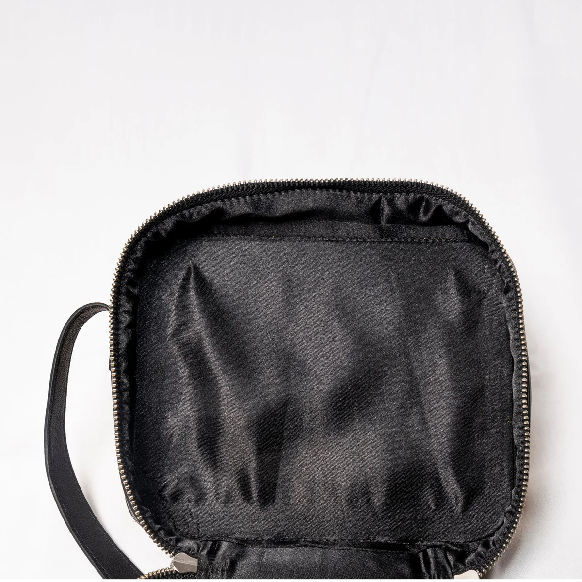 Black Leather Shoulder Strap Cross body Bag