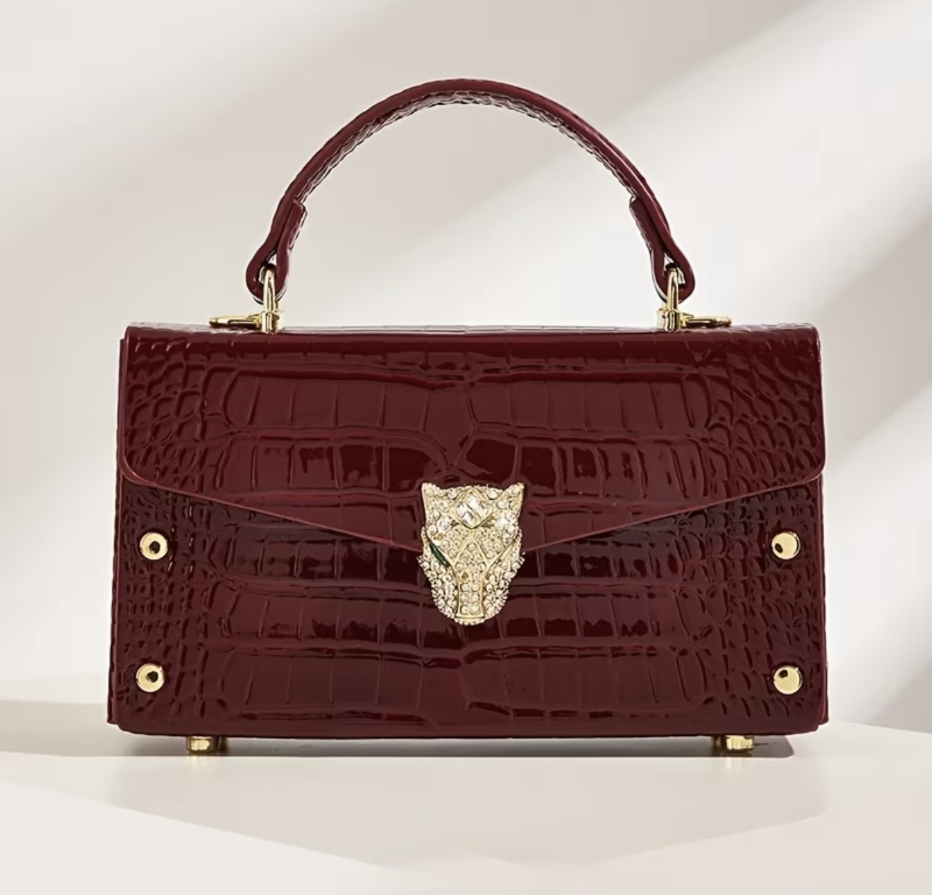 Luxury Croc-Embossed Handbag