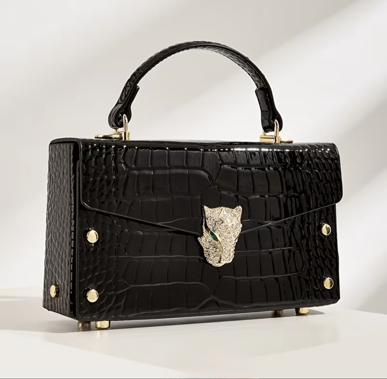 Luxury Croc-Embossed Handbag