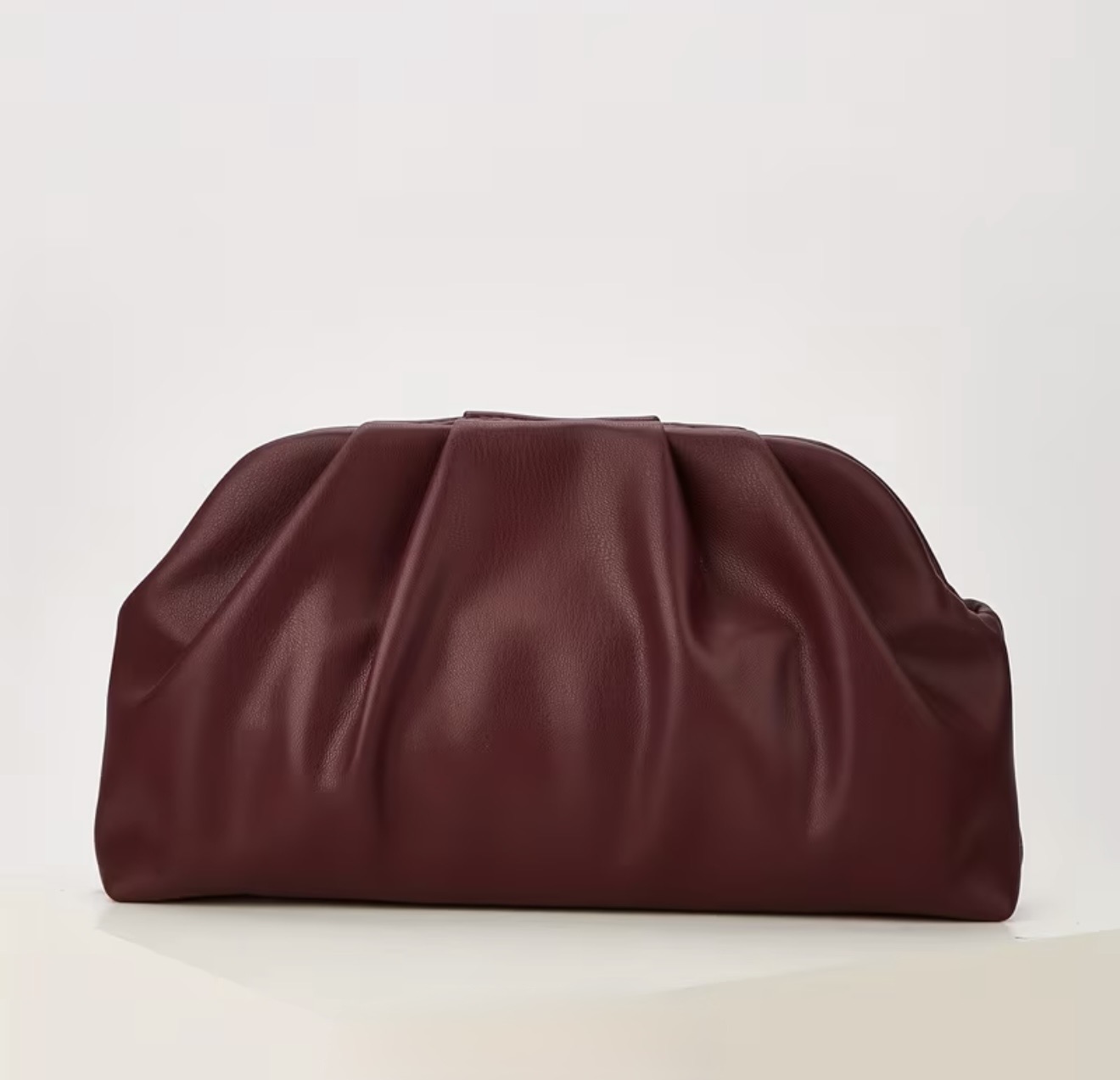 Metallic Pleated Clutch Bag