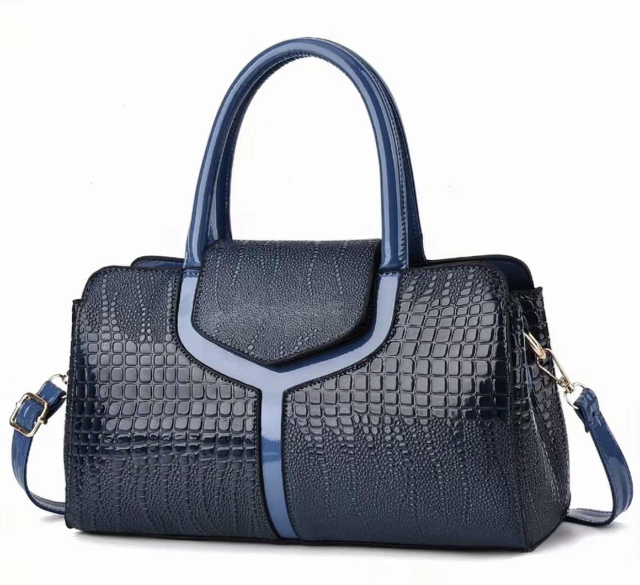 Elegant Croc-Pattern Handbag