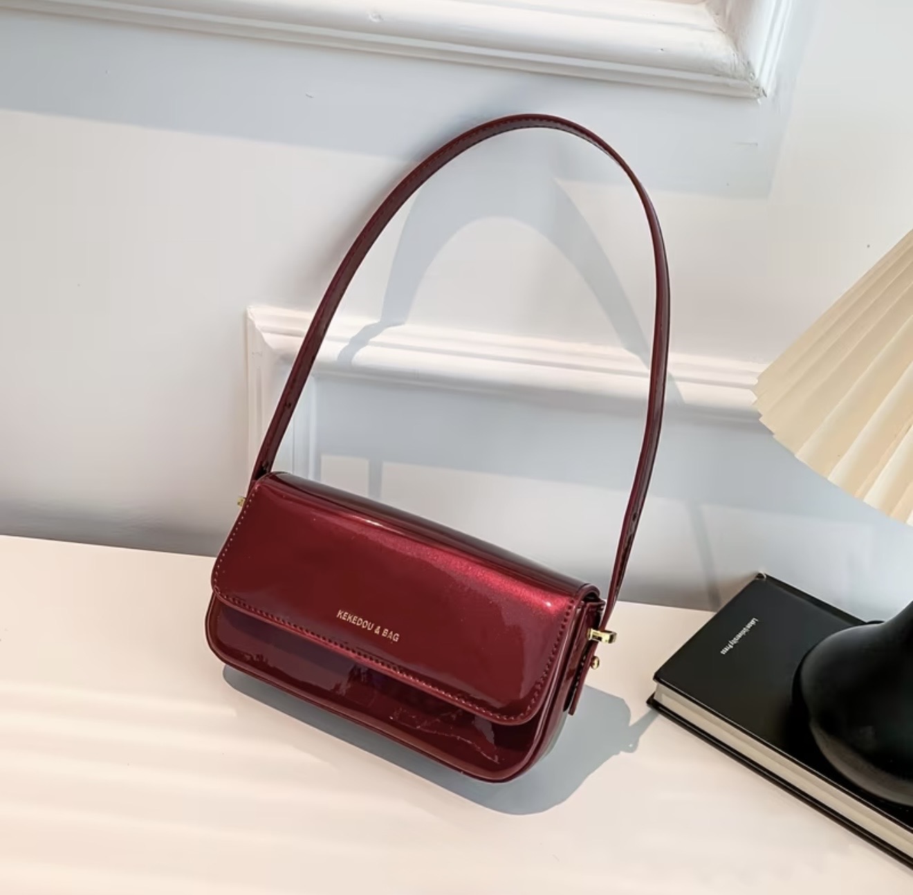 Glossy Shoulder Bag