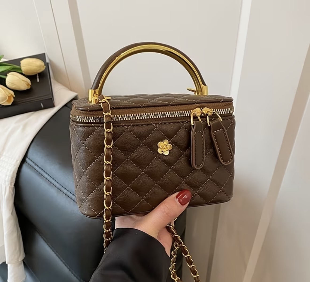 Quilted Black Mini Handbag