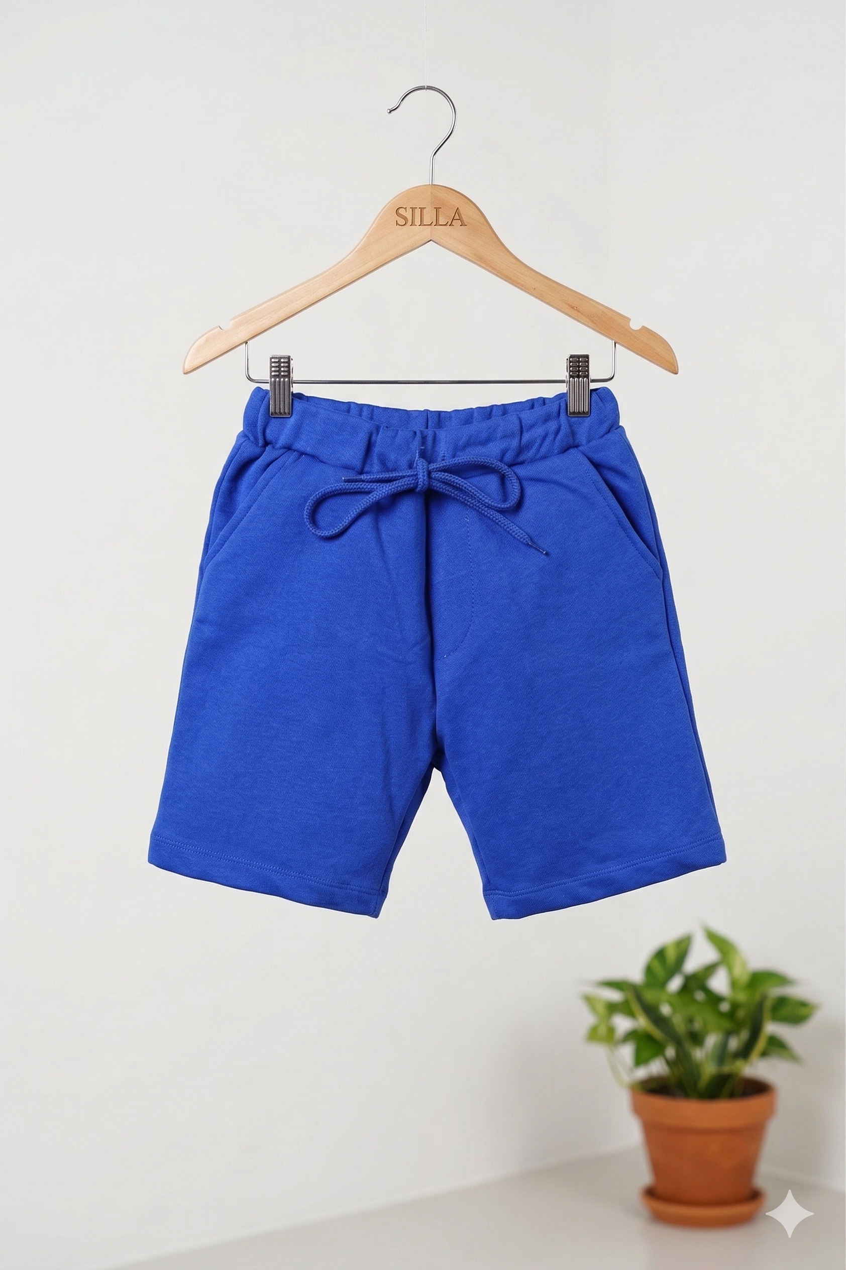Kids Blue Cotton Shorts