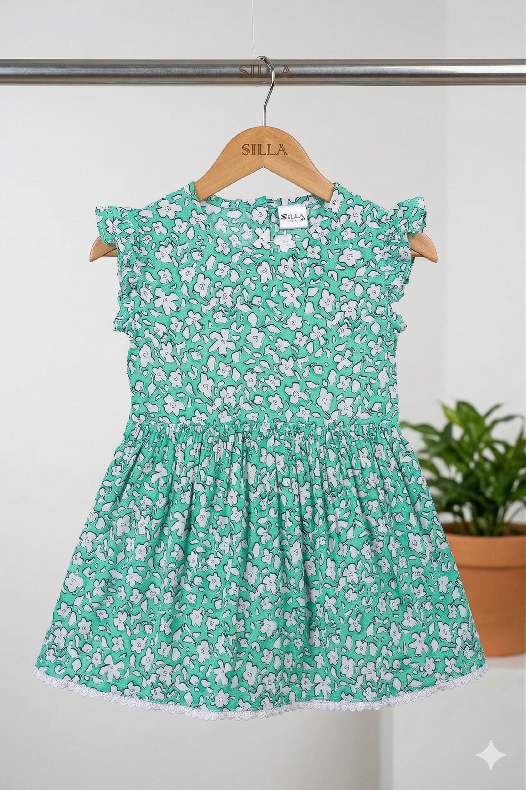 Floral Print Girls' Dress