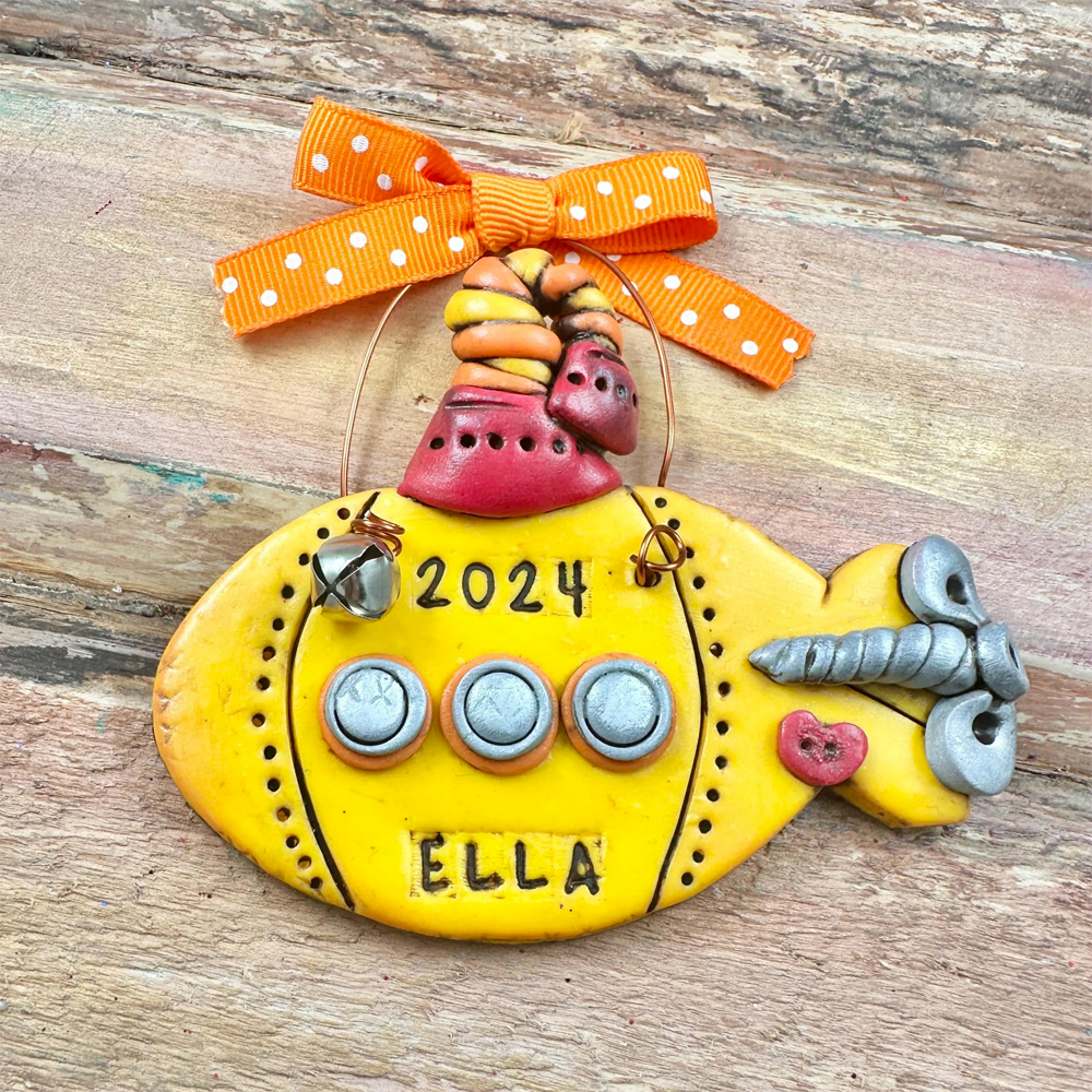 Yellow Submarine Personalized Ornament