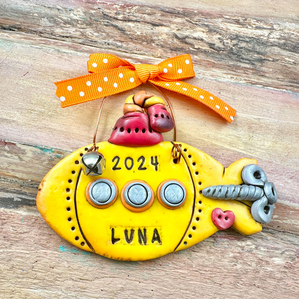 Yellow Submarine Personalized Ornament
