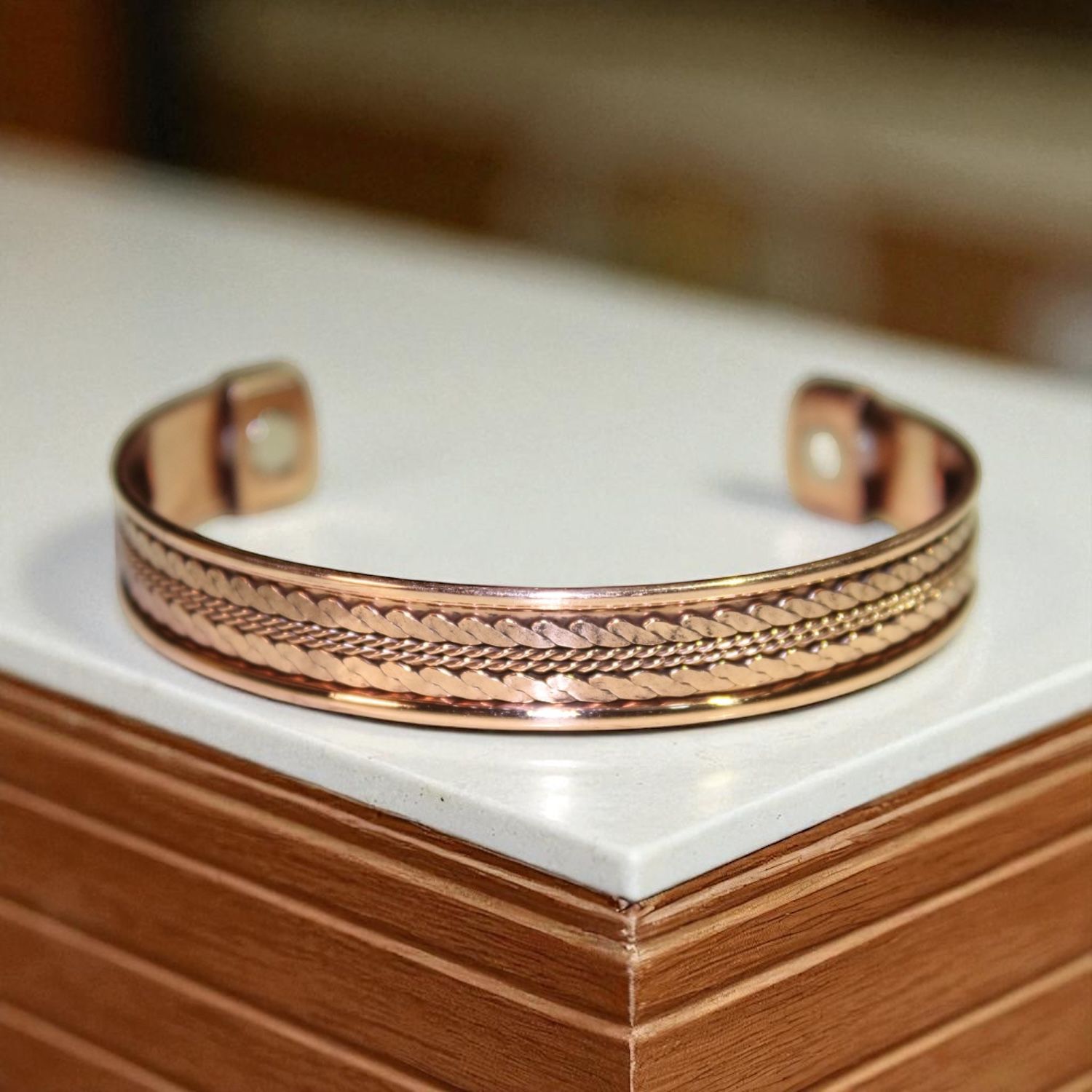 Braided Copper Cuff Bracelet