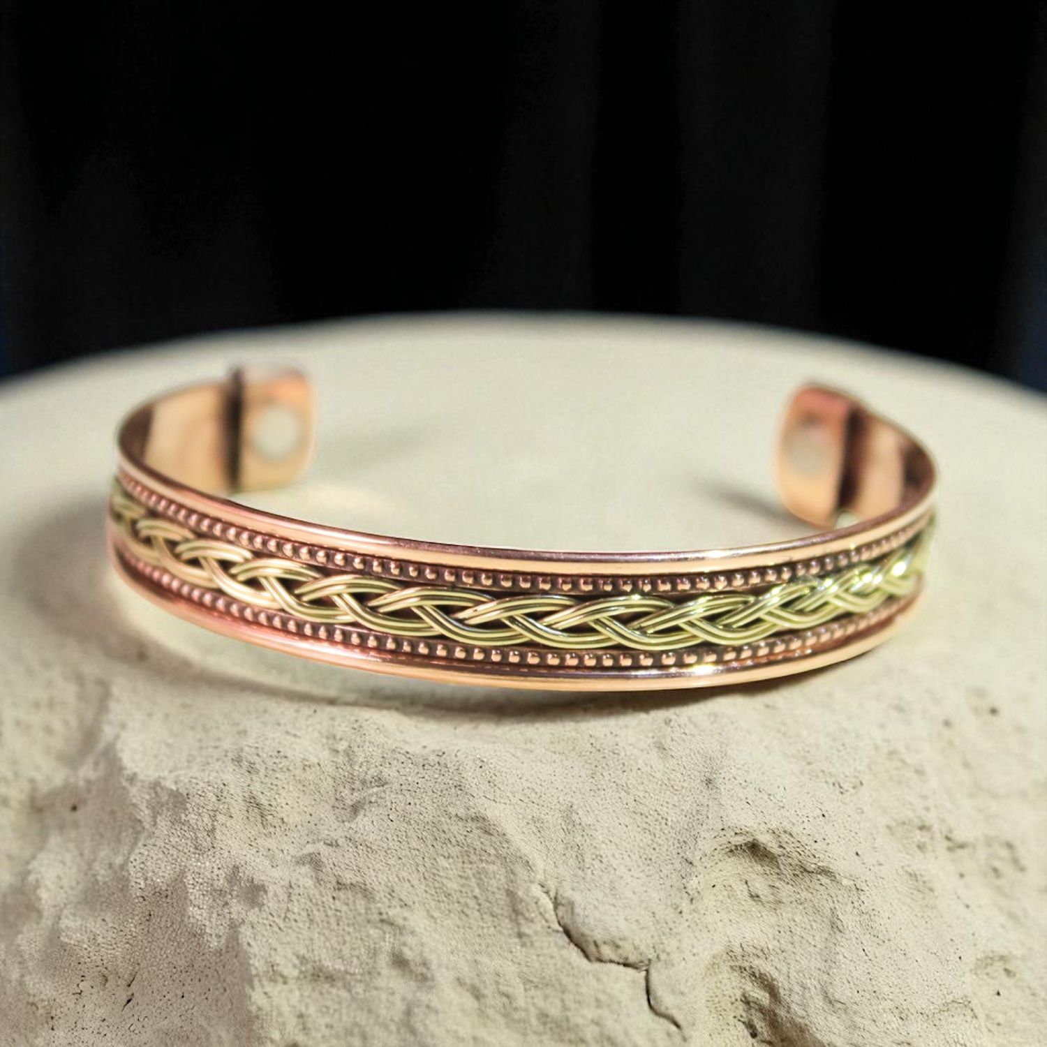 Braided Copper Cuff Bracelet