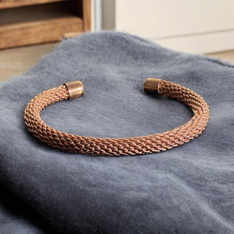 Braided Copper Cuff Bracelet