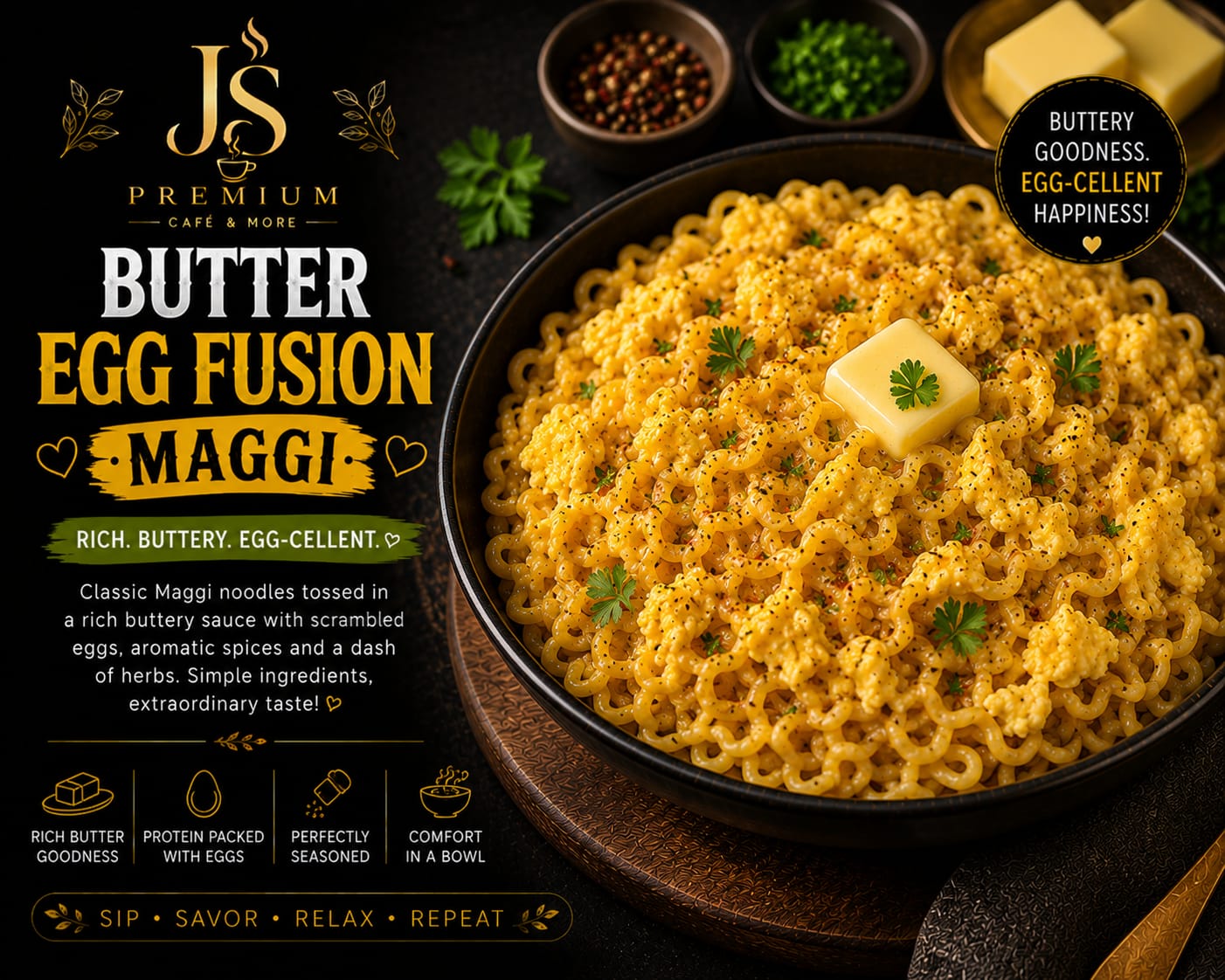 Butter Egg Fusion Maggi