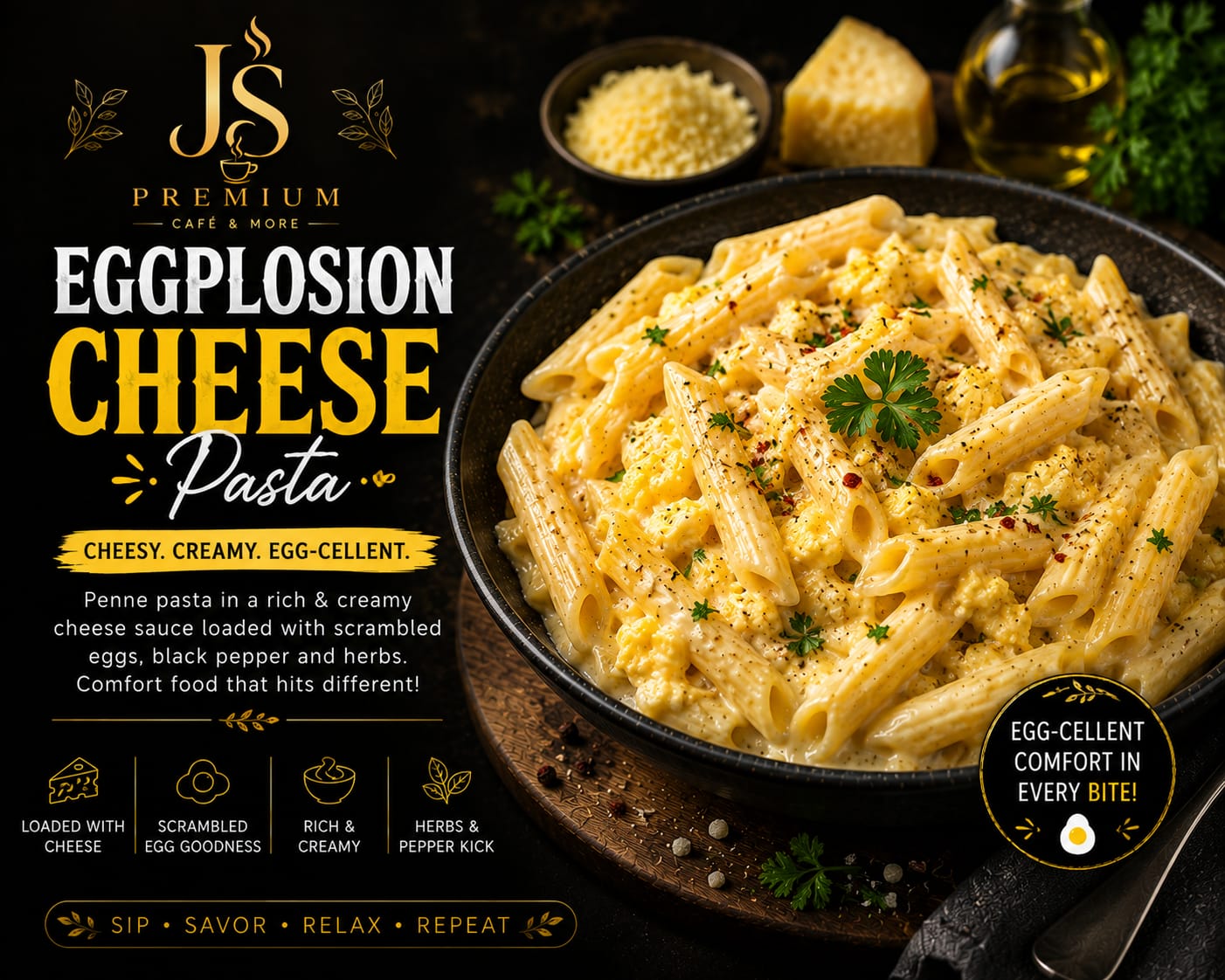 Eggplosion Cheese Pasta