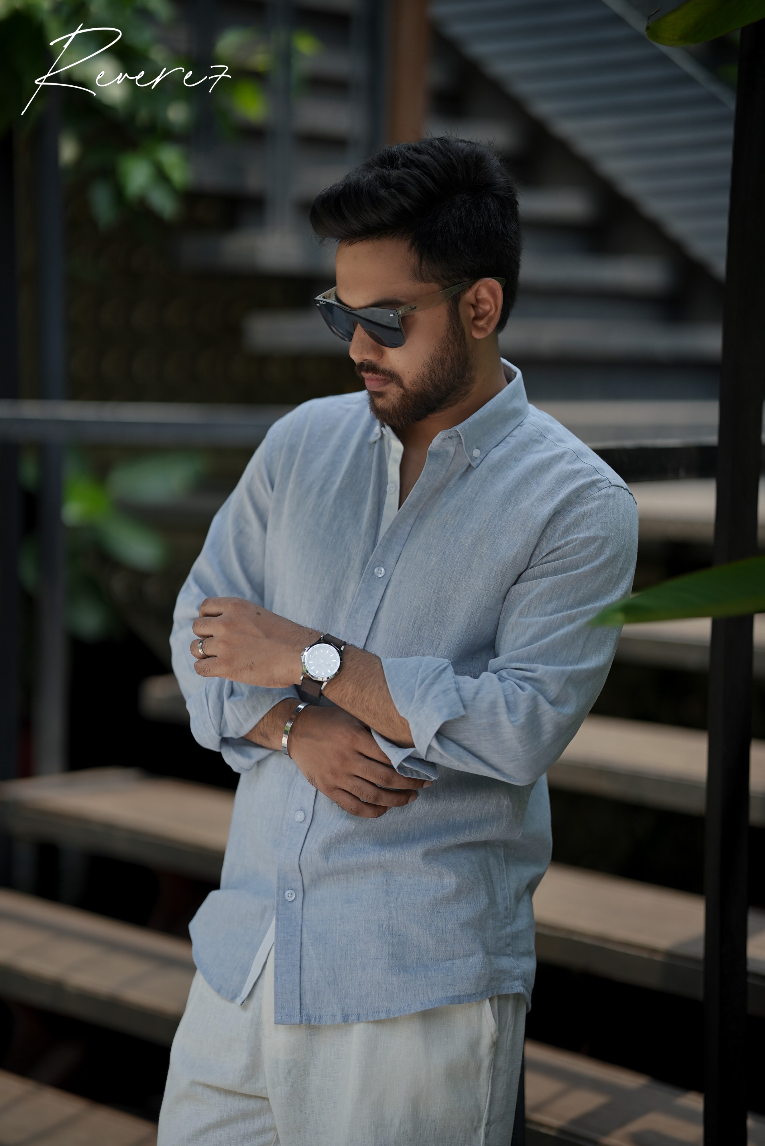 Classic Light Blue Linen Shirt