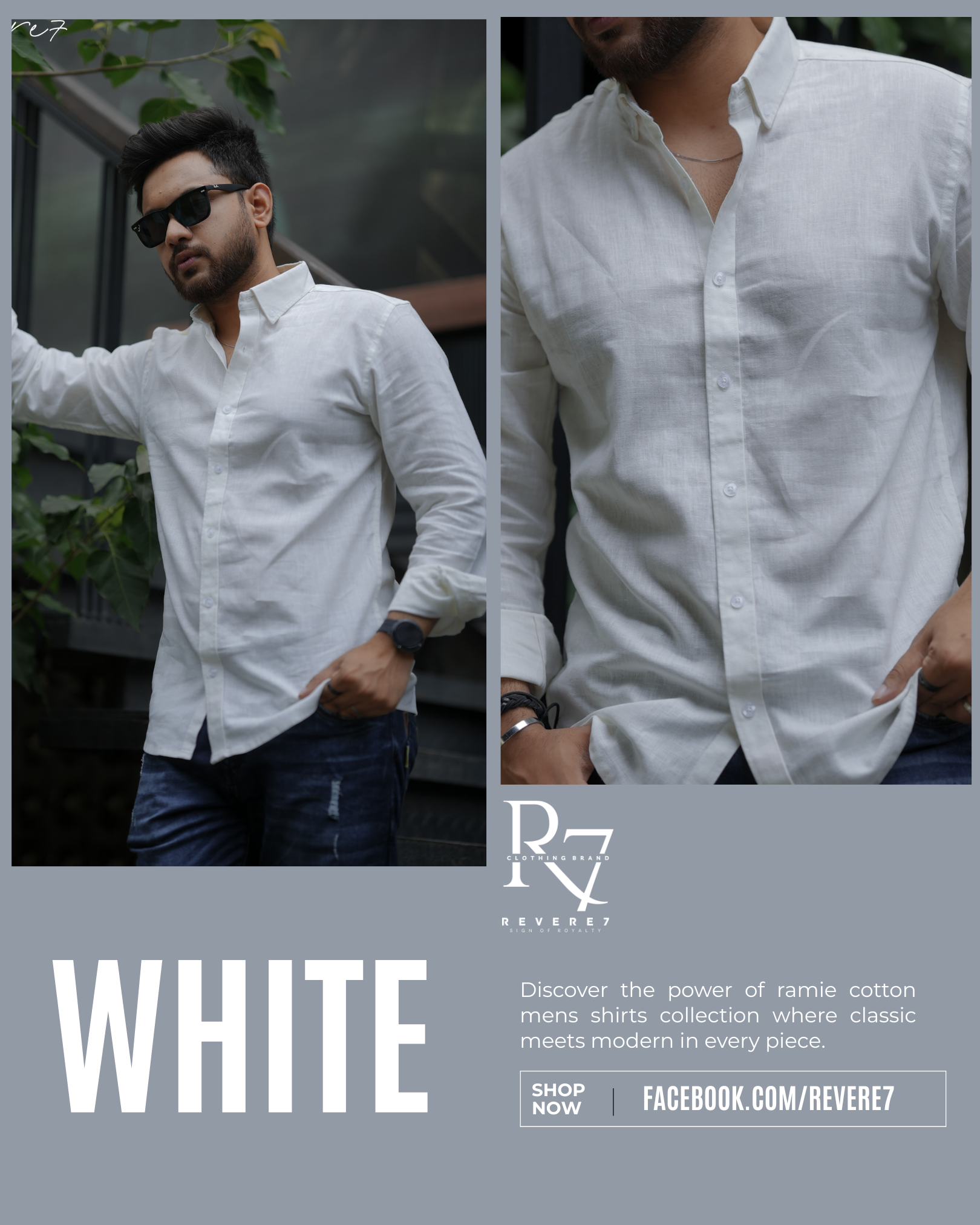 White Ramie Cotton Shirt
