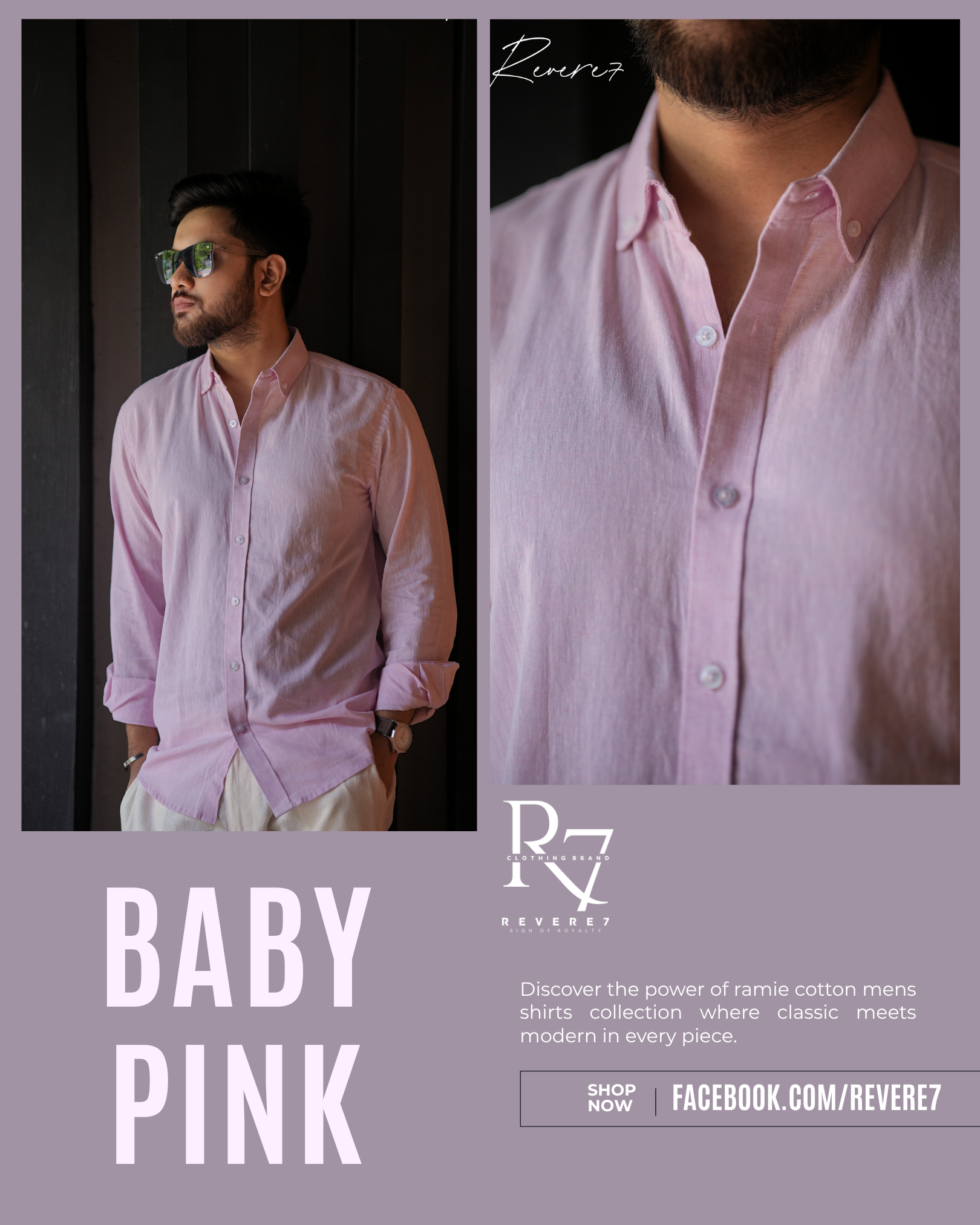 Baby Pink Cotton Shirt
