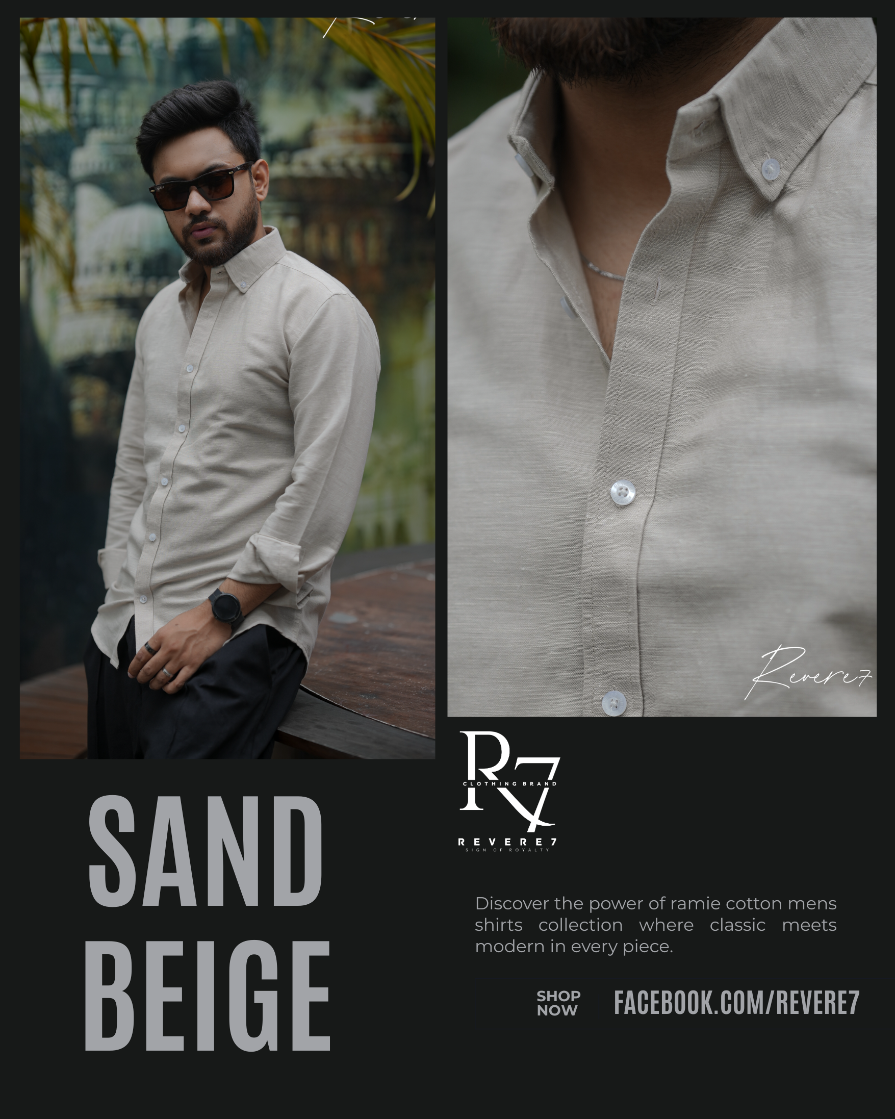 Sand Beige Men's Shirt