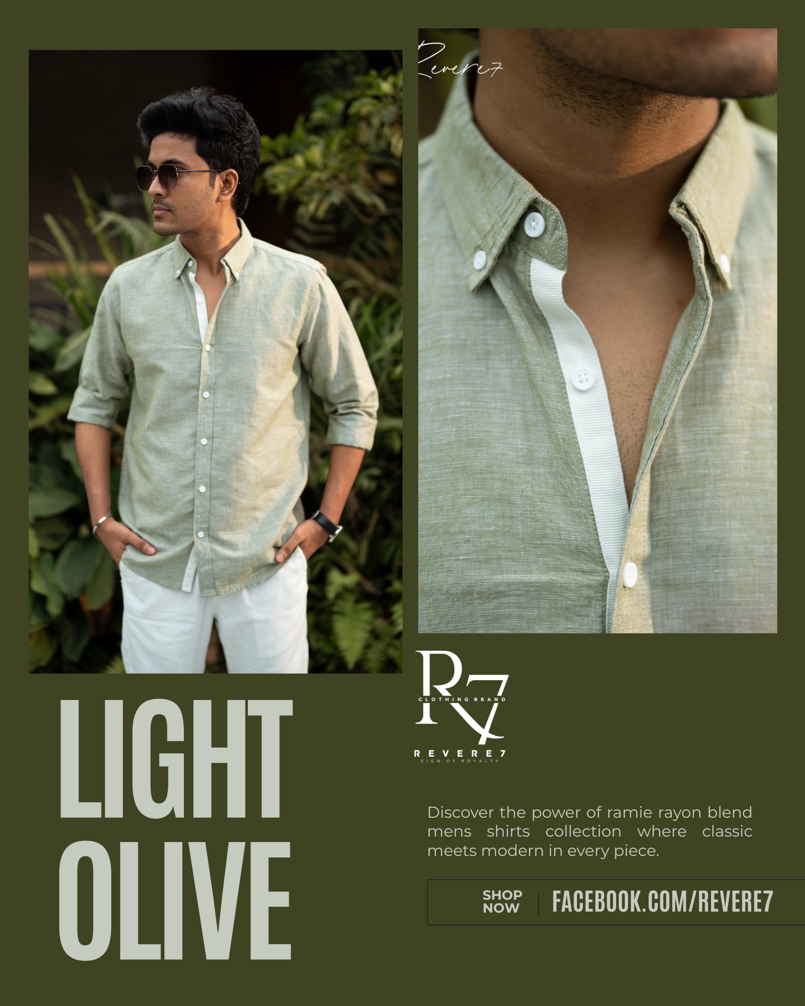 Light Olive Men's Shirt