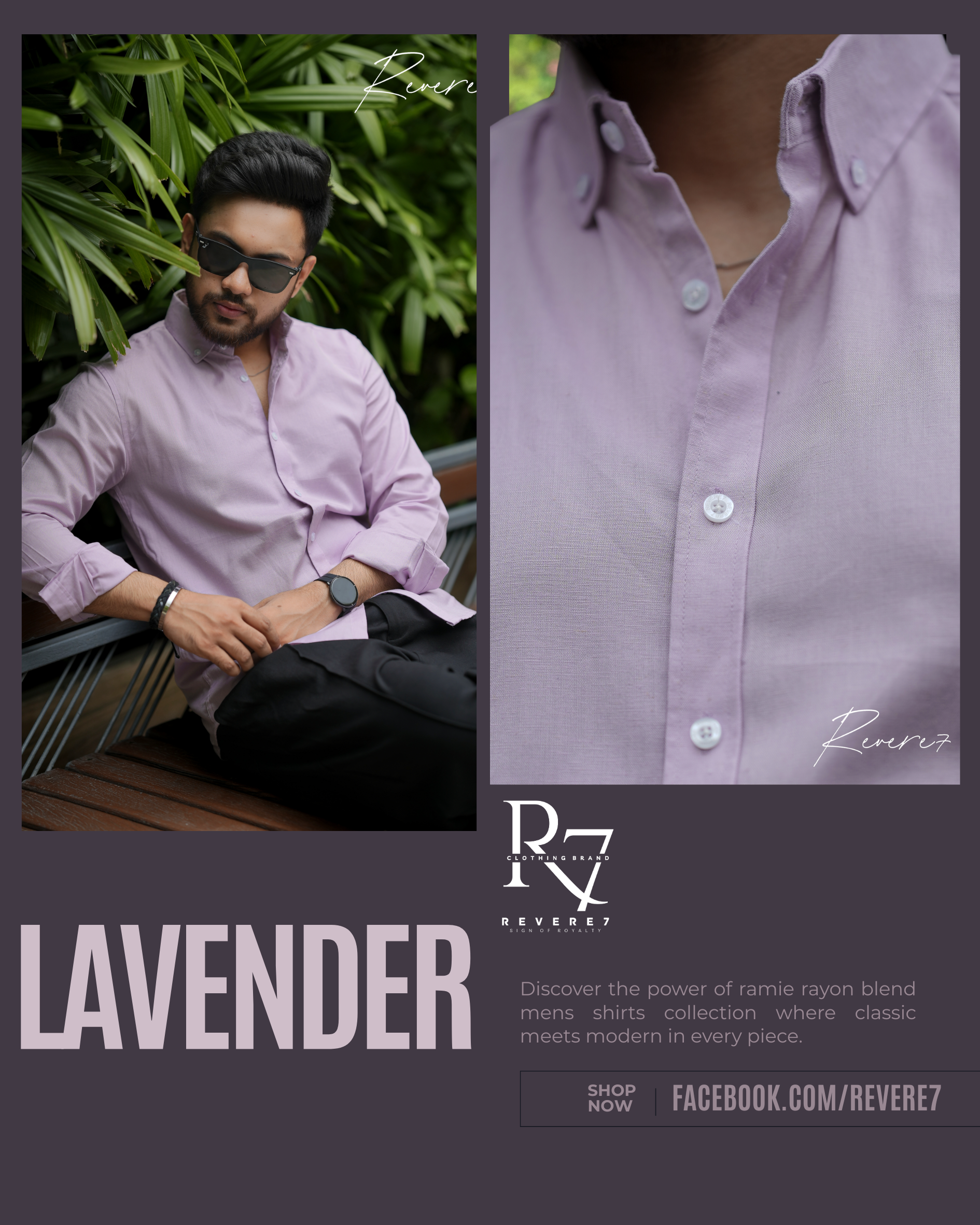 Lavender Ramie Rayon Shirt