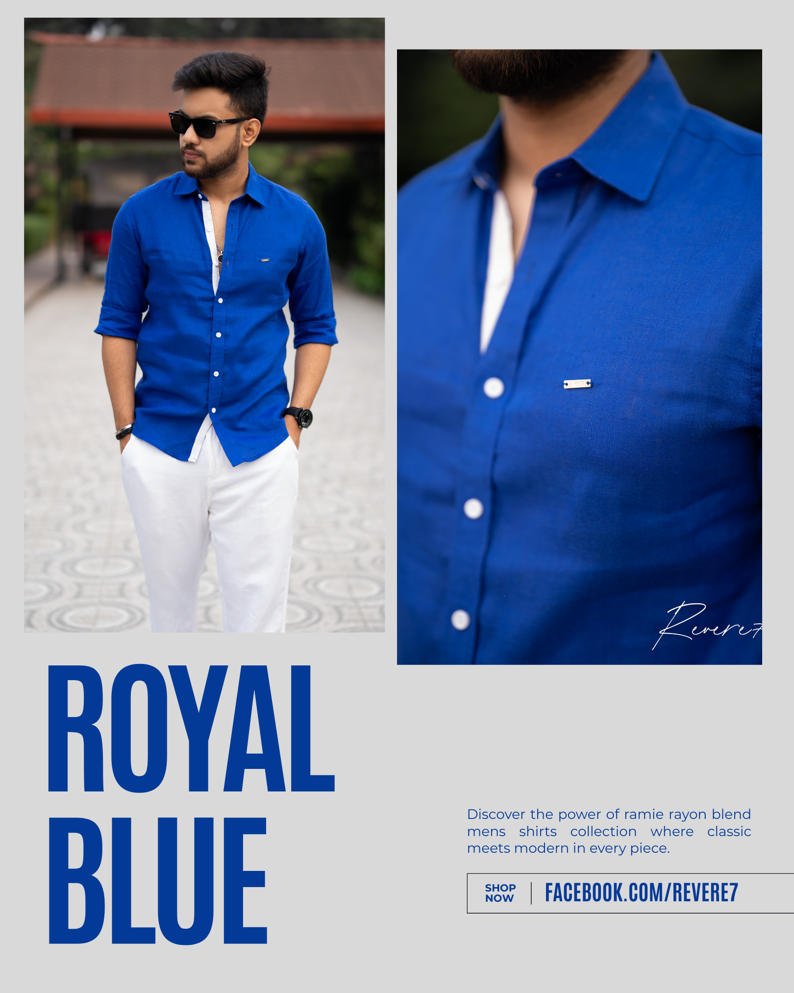 Royal Blue Men's Shirt