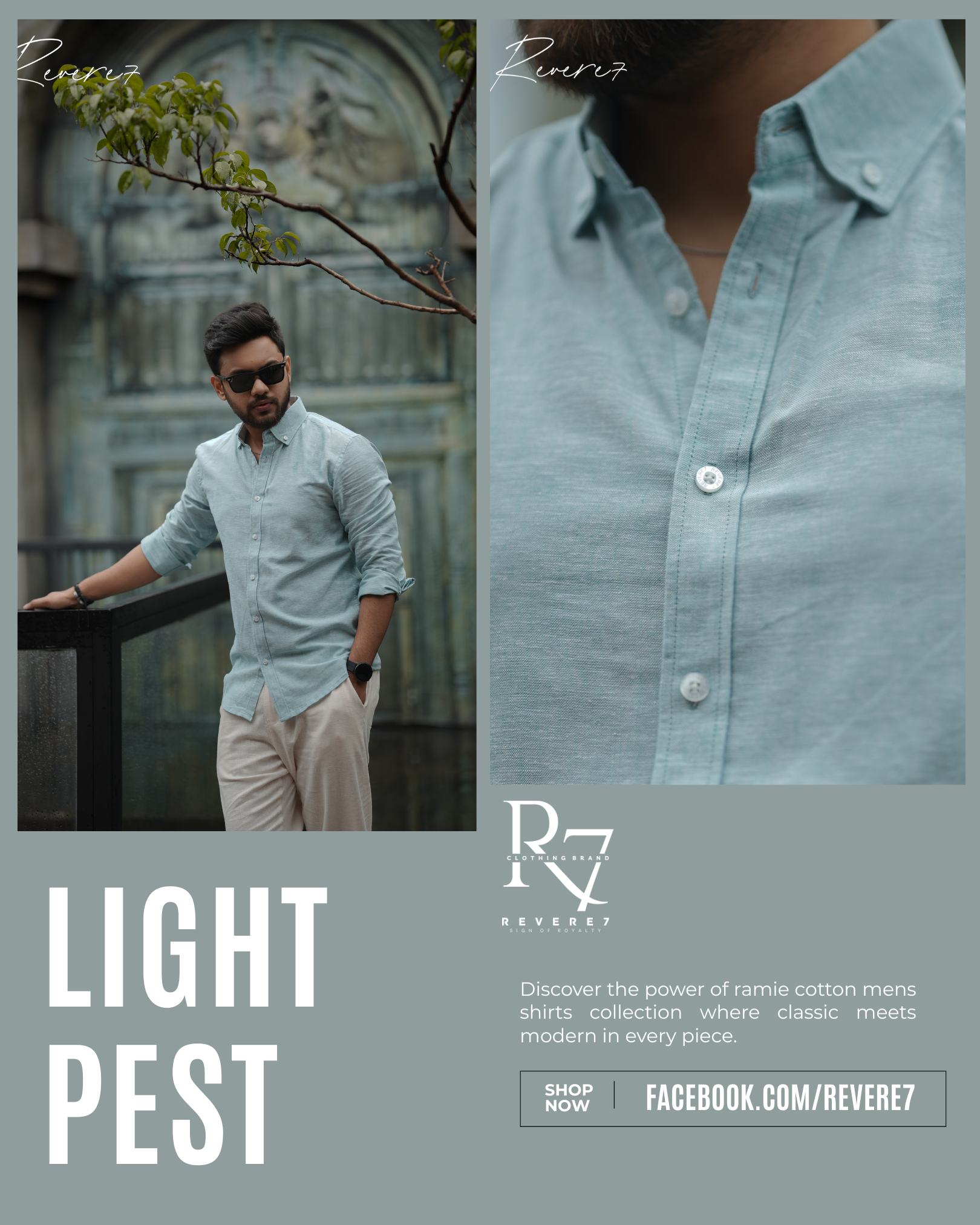 Light Pest Ramie Cotton Shirt