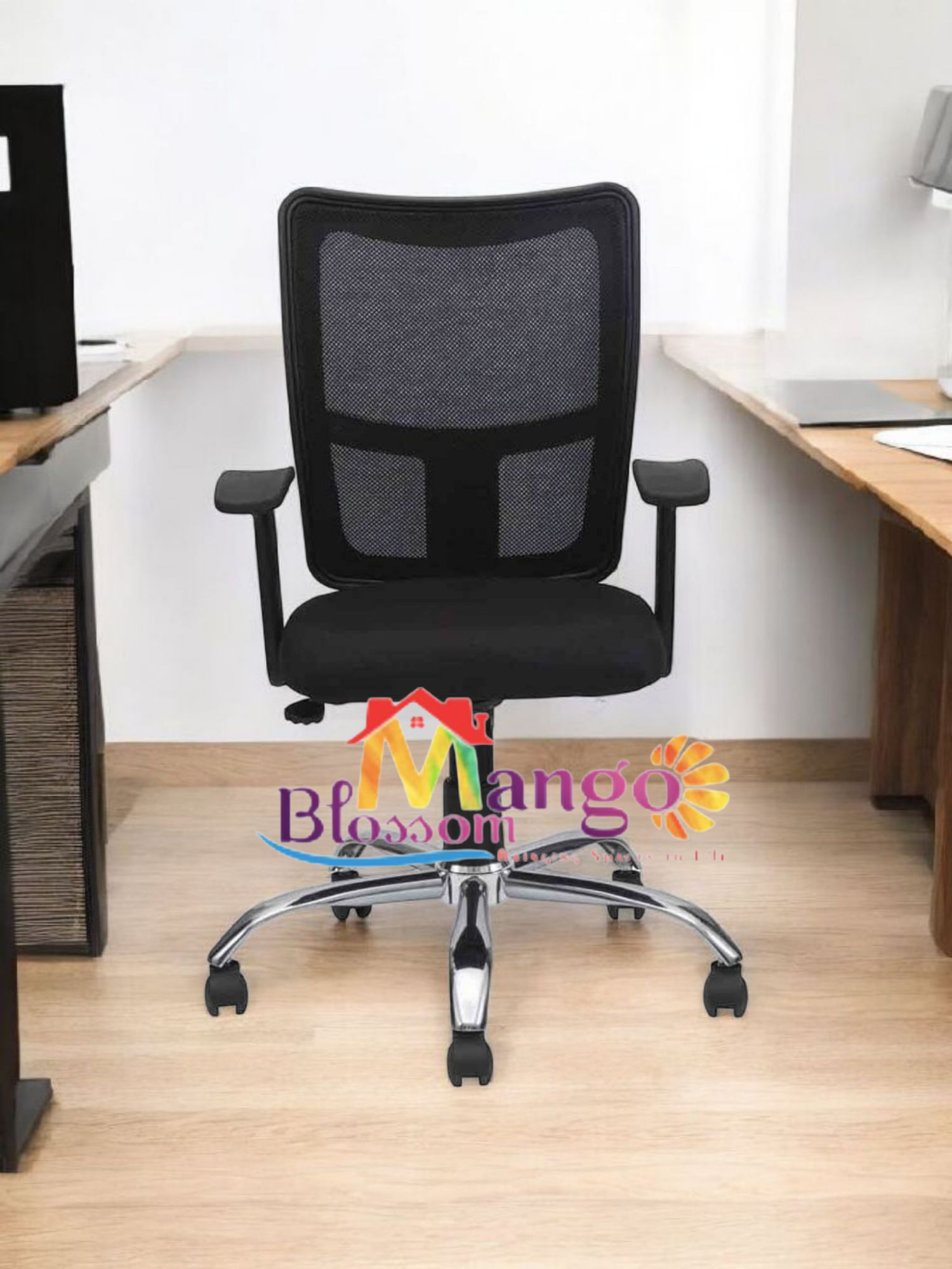 Mango Blossom  Old Trafford ergonomic Mid back mesh Office executive office chair black 