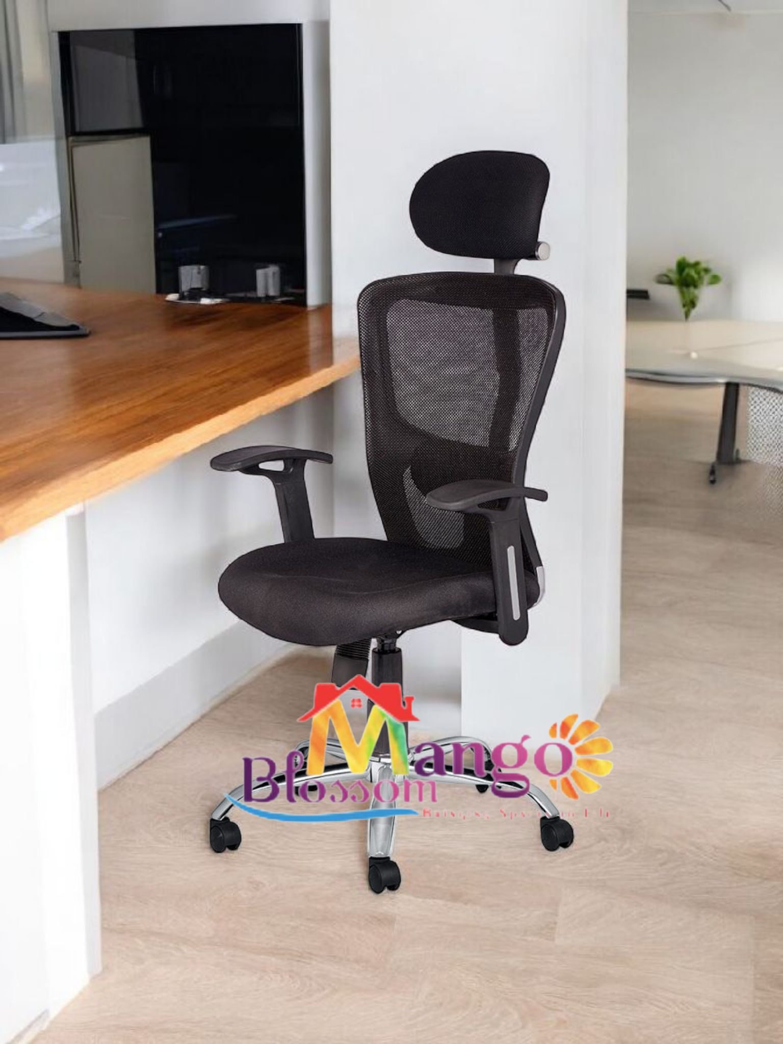 Mango Blossom Trentbridge ergonomic High back mesh Office executive office chair black 
