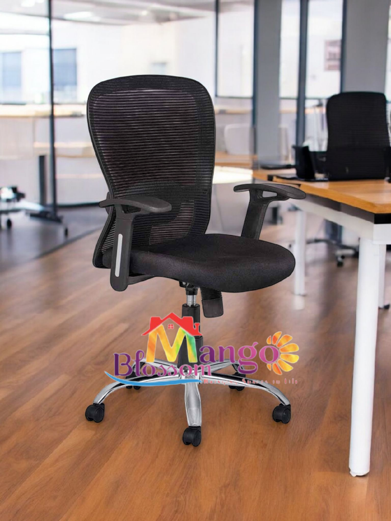 Mango Blossom Southampton ergonomic Mid back mesh Office executive office chair black 