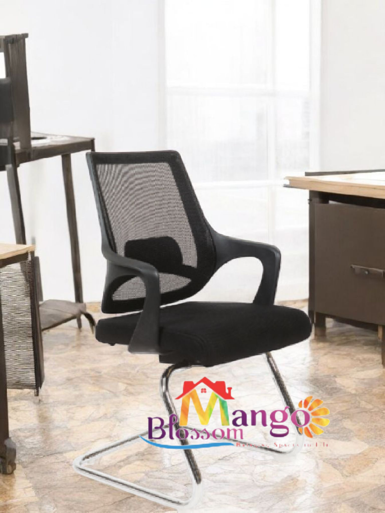 Mango Blossom  Nano ergonomic Mid back visitor mesh Office executive office chair black