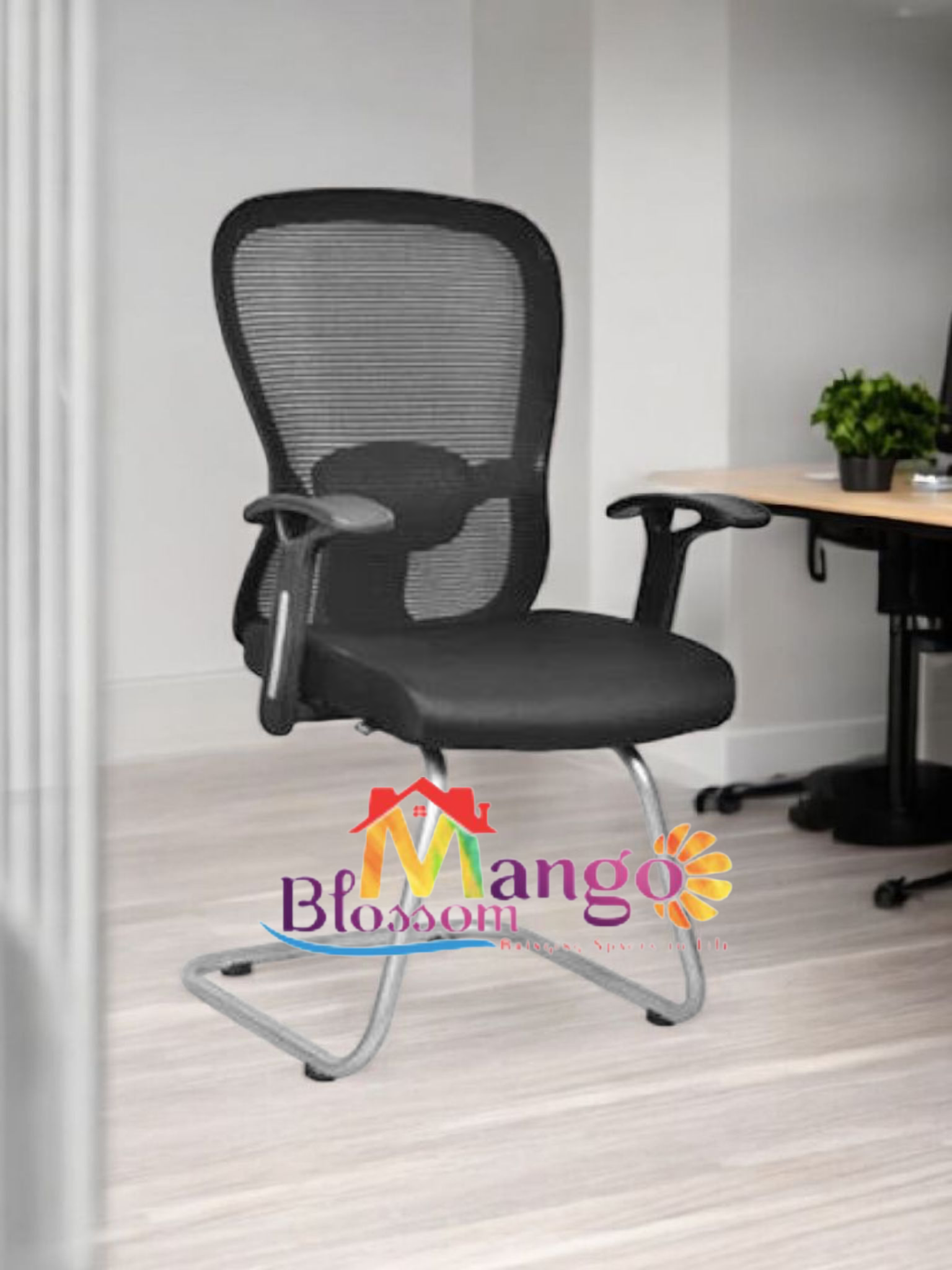 Mango Blossom Southampton ergonomic Mid back Visitor mesh Office executive office chair black