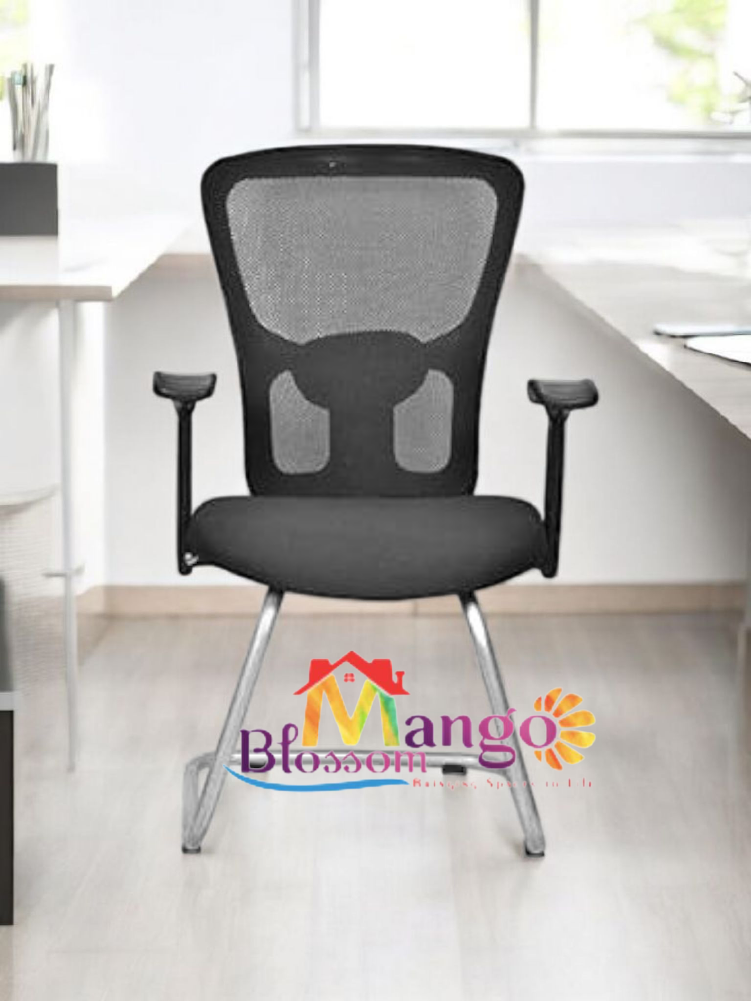 Mango Blossom Trentbridge ergonomic Mid back Visitor mesh Office executive office chair black