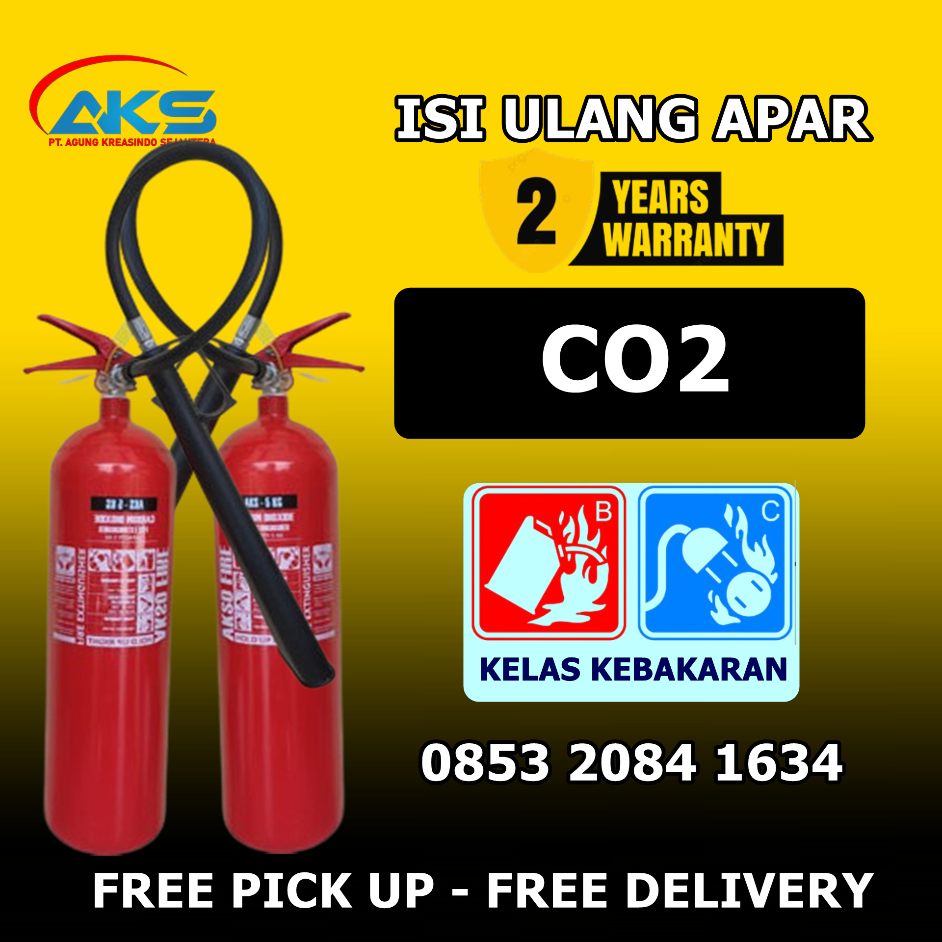 Jasa isi ulang APAR CO2 Bekasi - Jakarta