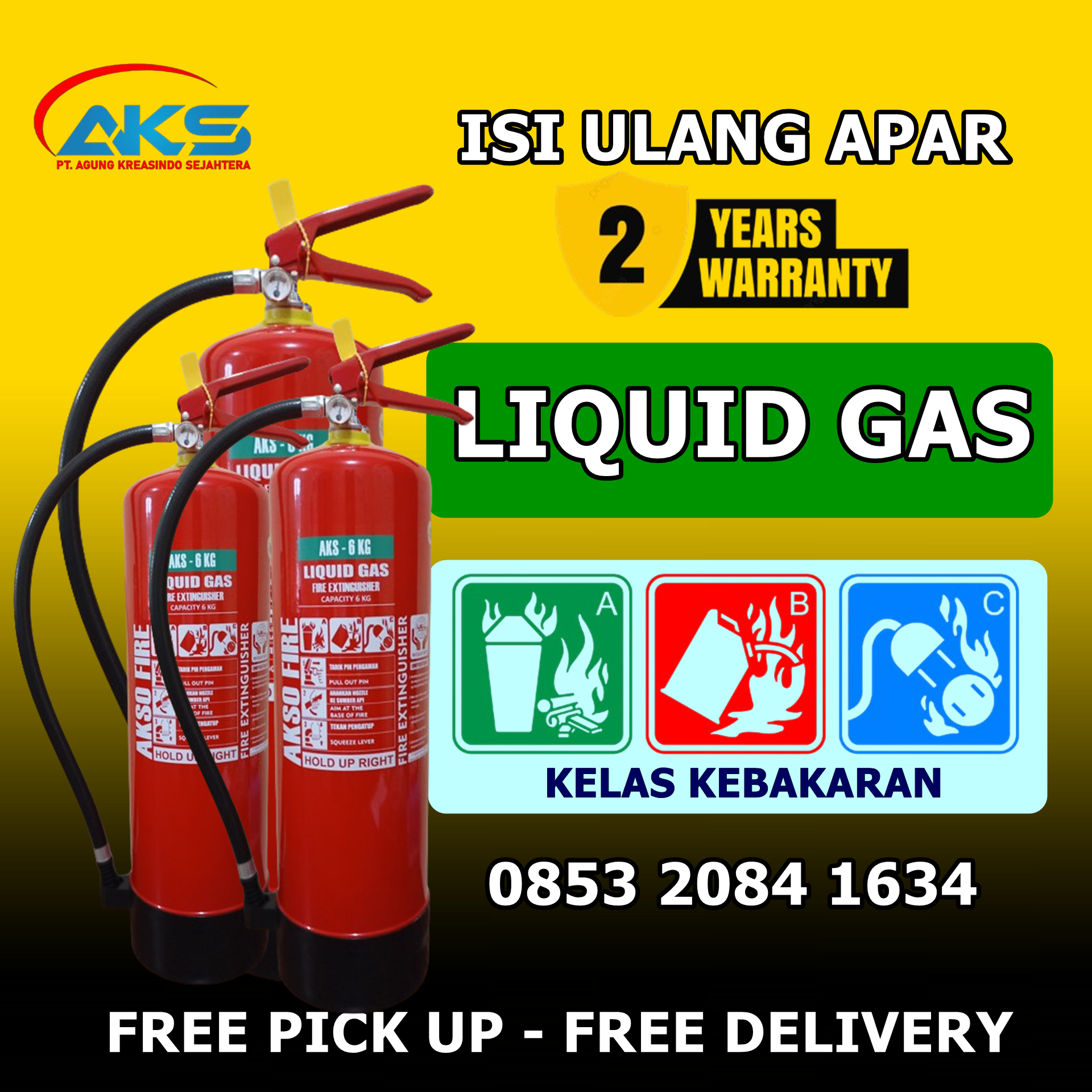 Jasa Isi Ulang APAR Liquid Gas / Clean Agent Resmi & Bergaransi