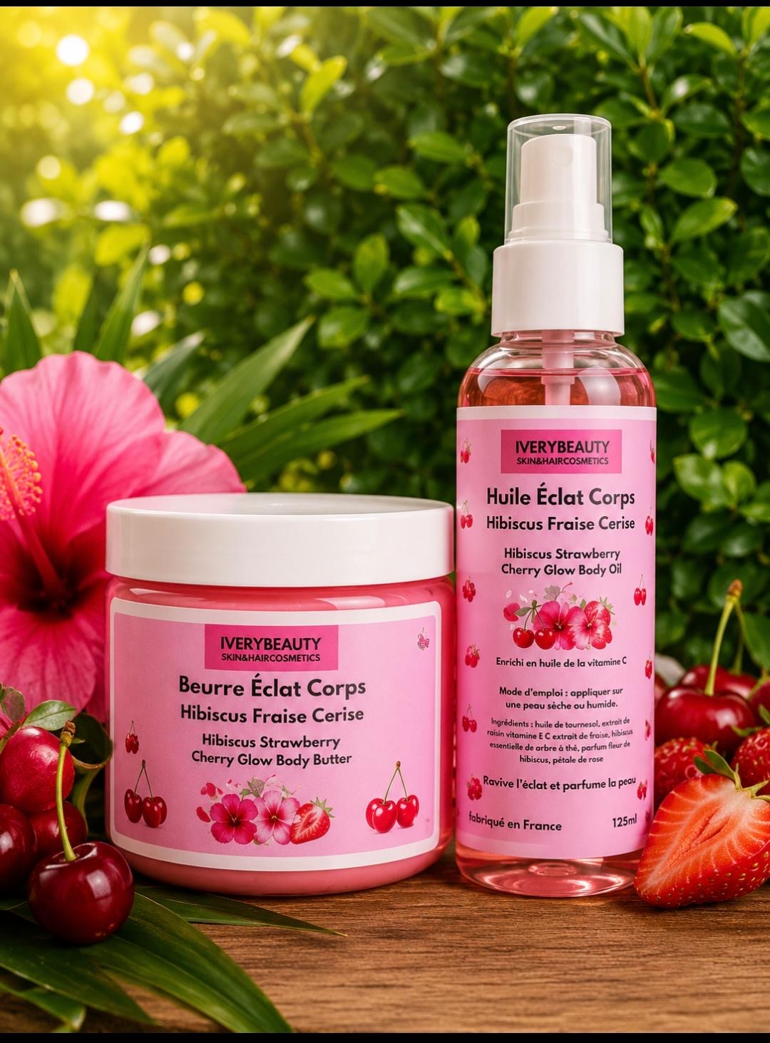 Coffret Éclat Corps Hibiscus Fraise Cerise