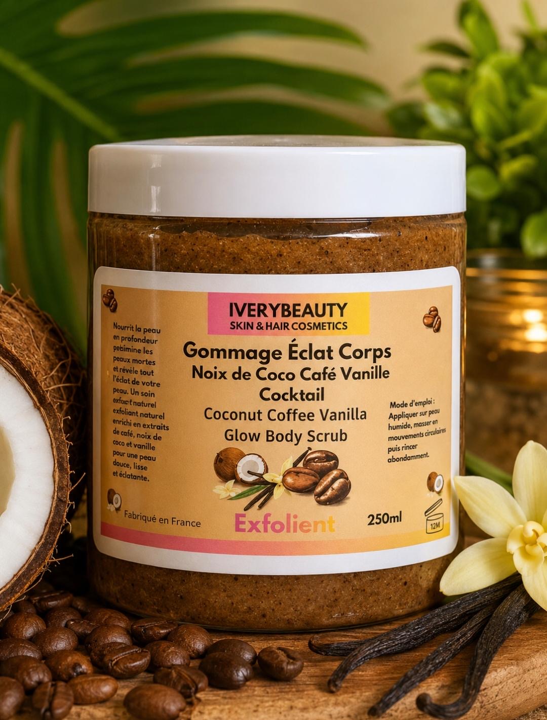 Gommage Éclat Corps Noix de Coco Café Vanille