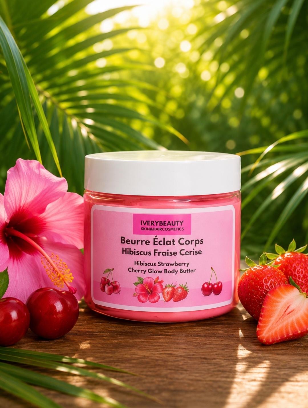 Beurre Éclat Corps Hibiscus Fraise Cerise