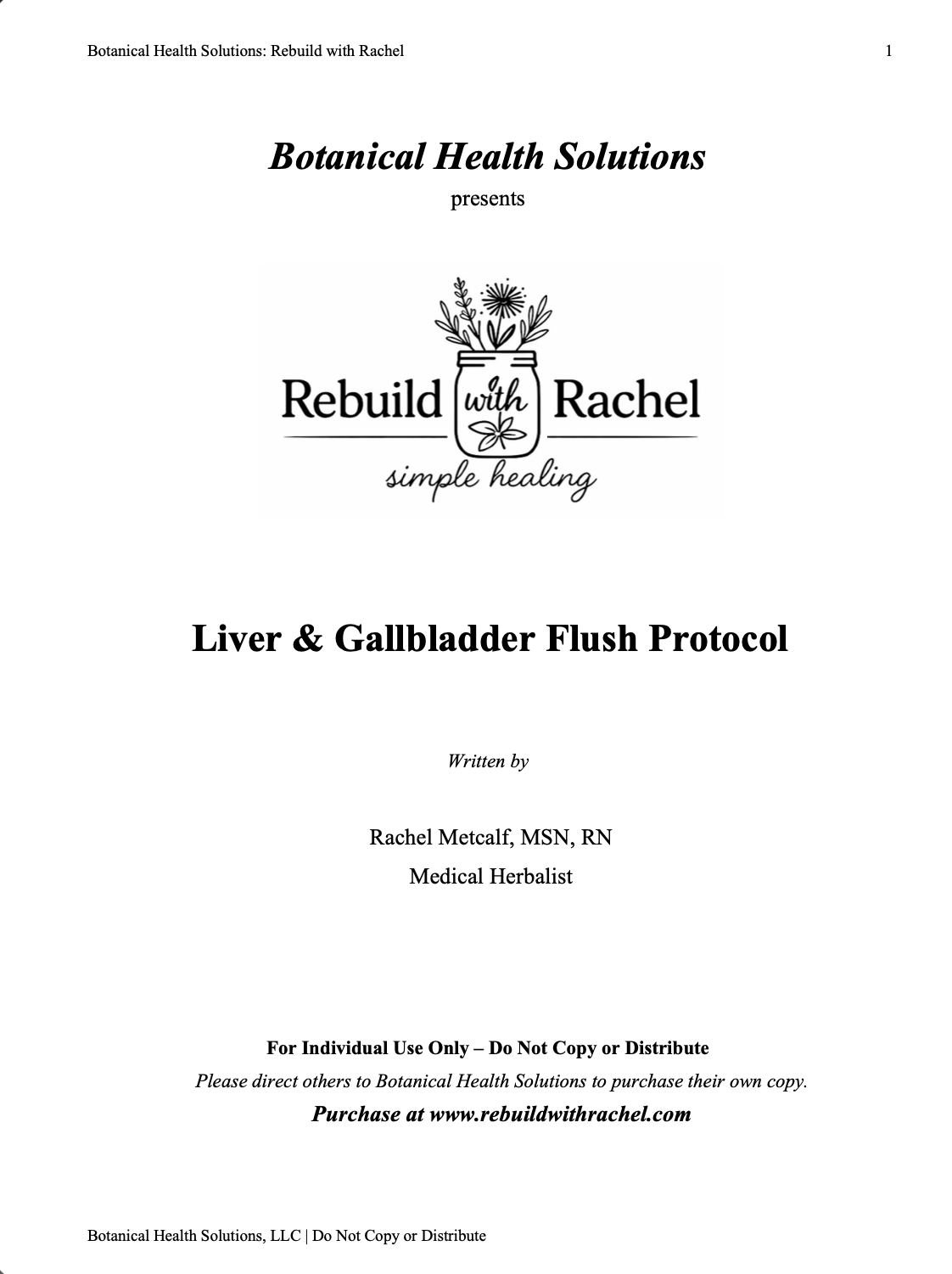 Liver & Gallbladder Flush Protocol