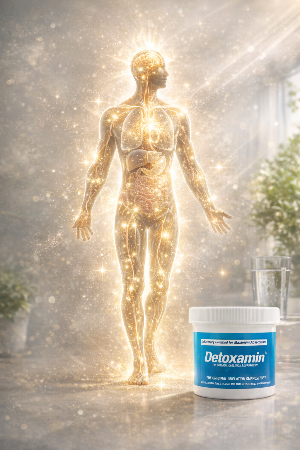 Chelation Therapy: Detoxamin EDTA Suppository + Glutathione, 30-day supply