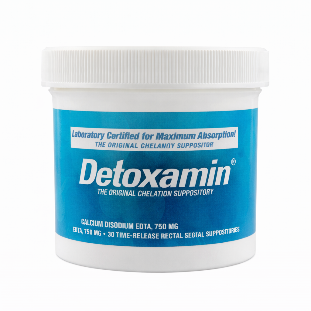 Chelation Therapy: Detoxamin EDTA Suppository + Glutathione, 30-day supply
