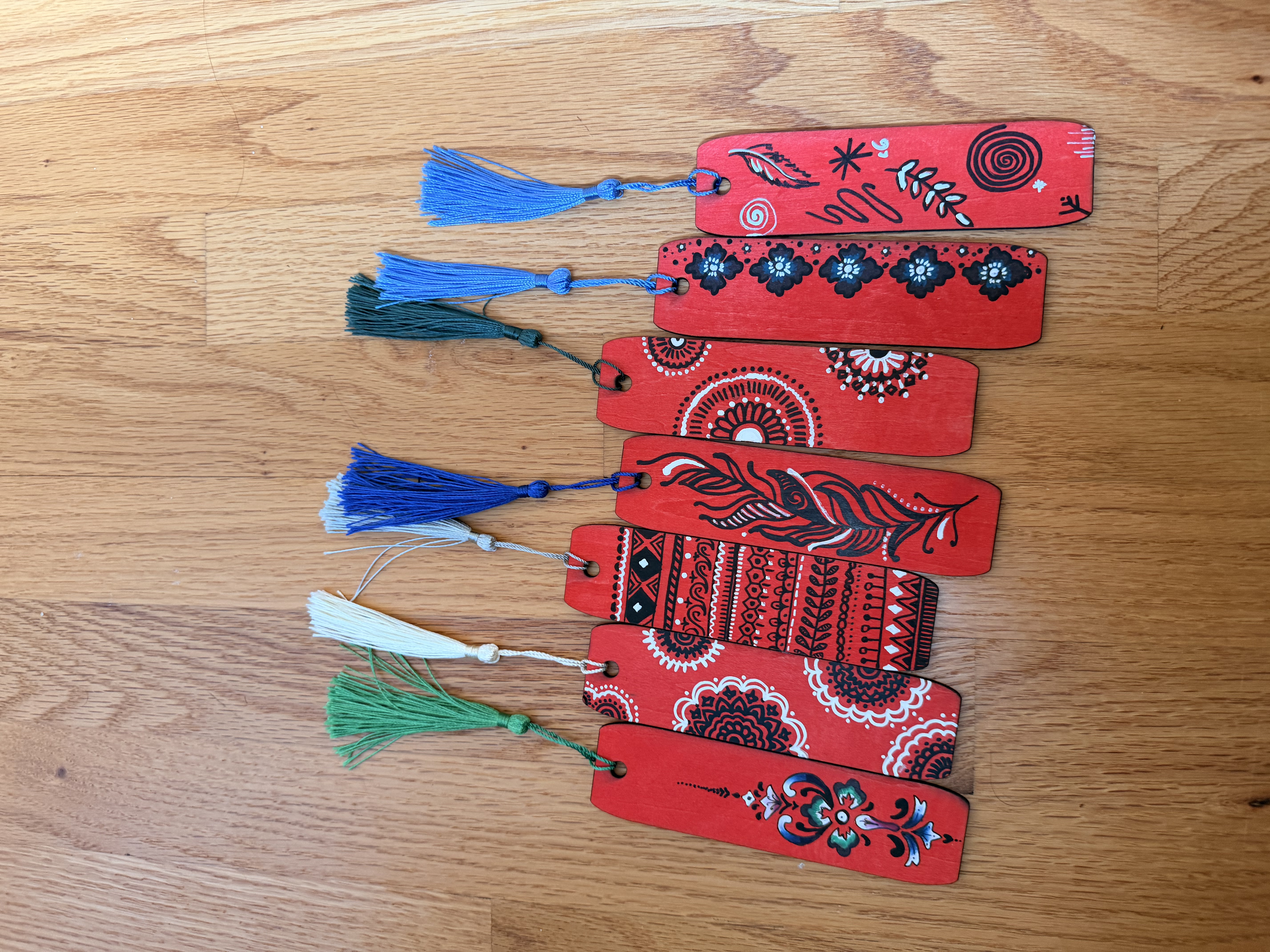 Wooden Boho bookmarks