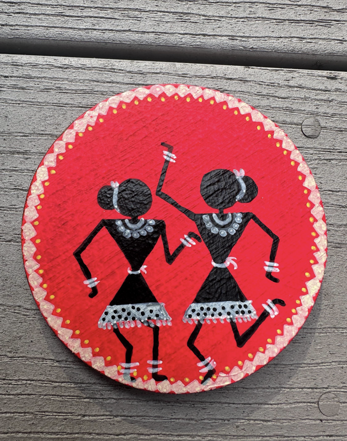 Handcrafted Tribal Art Coasters (Set of 4)