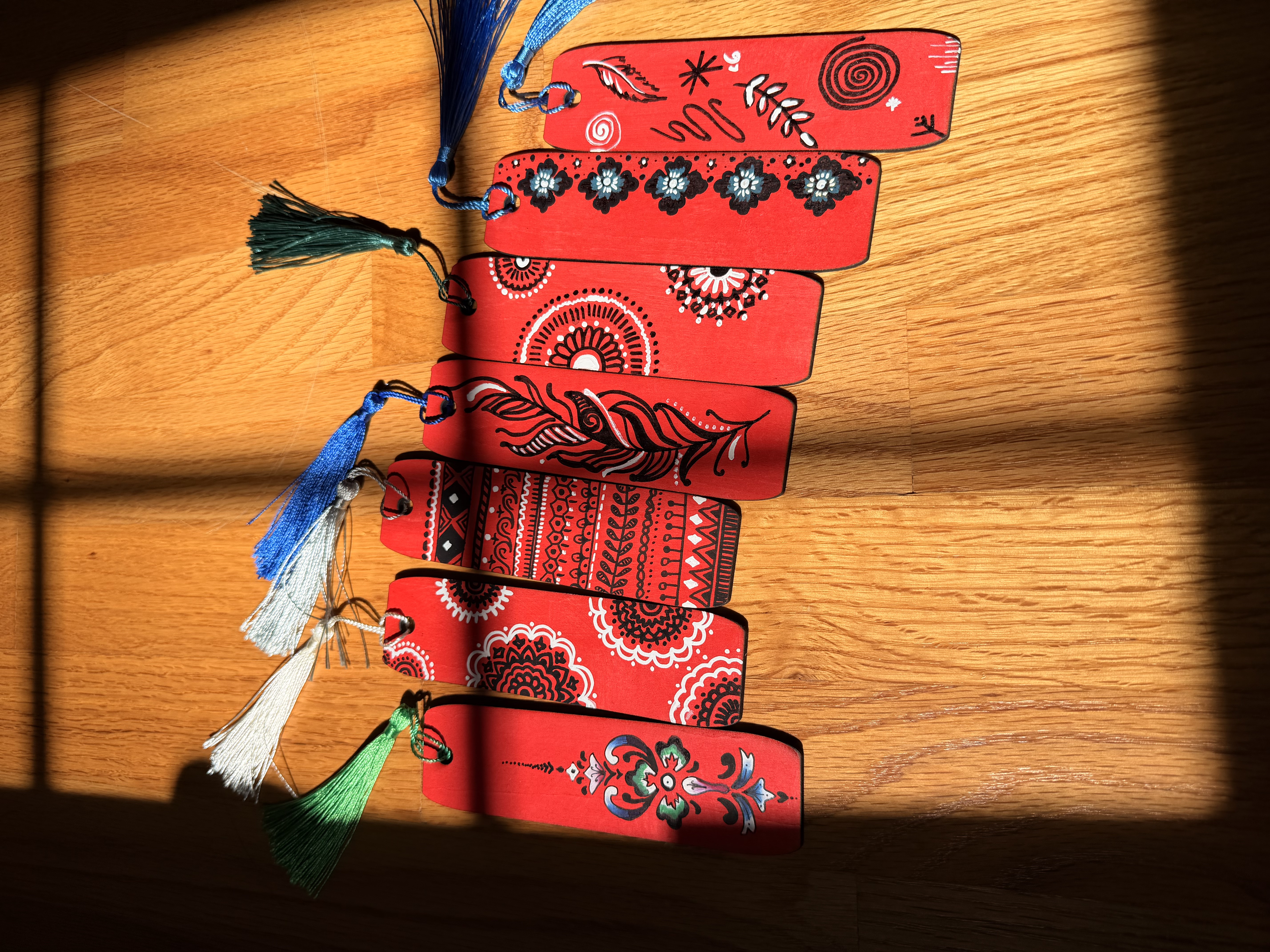 Wooden Boho bookmarks