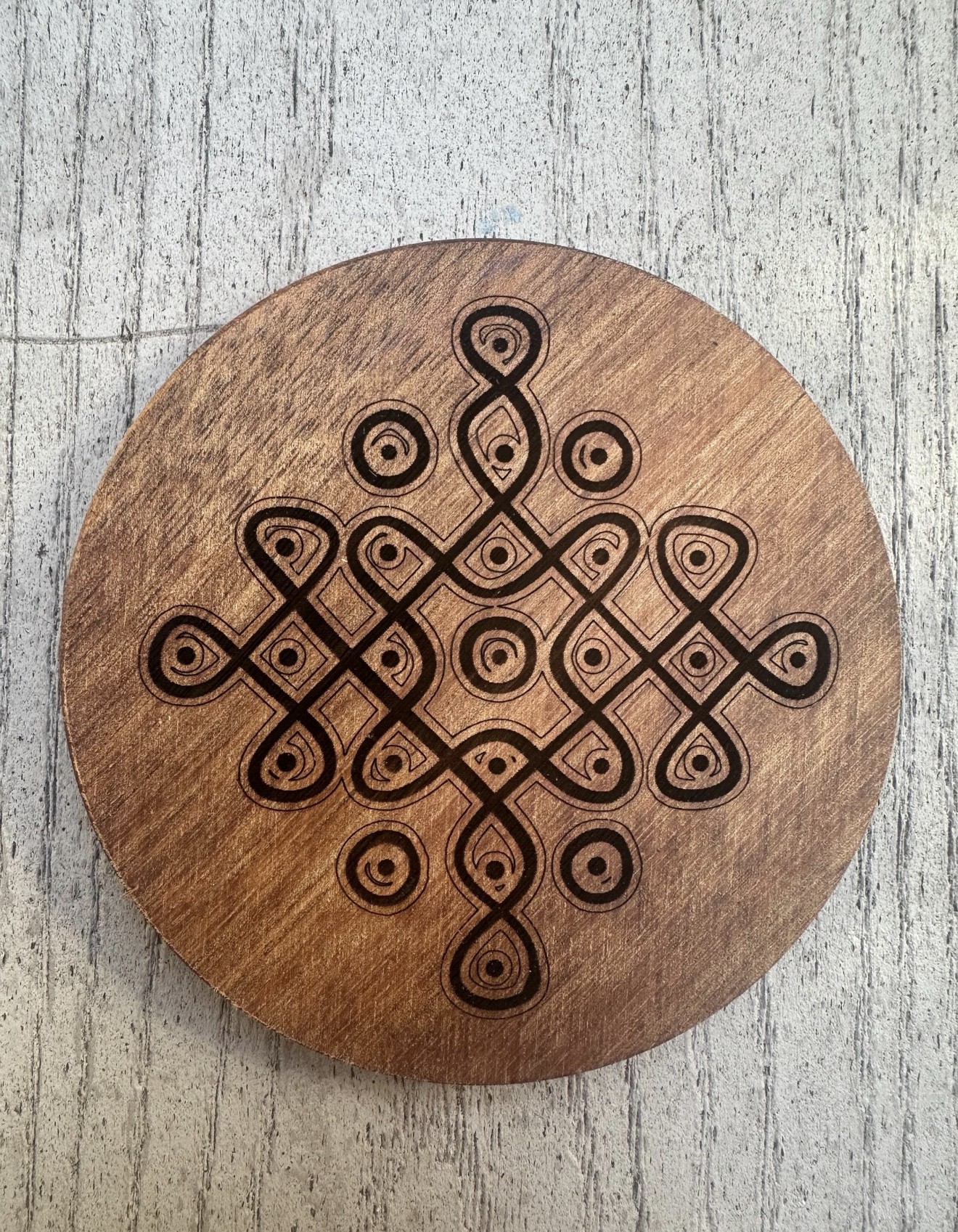 Handcrafted Kolam Coasters (Set of 4)