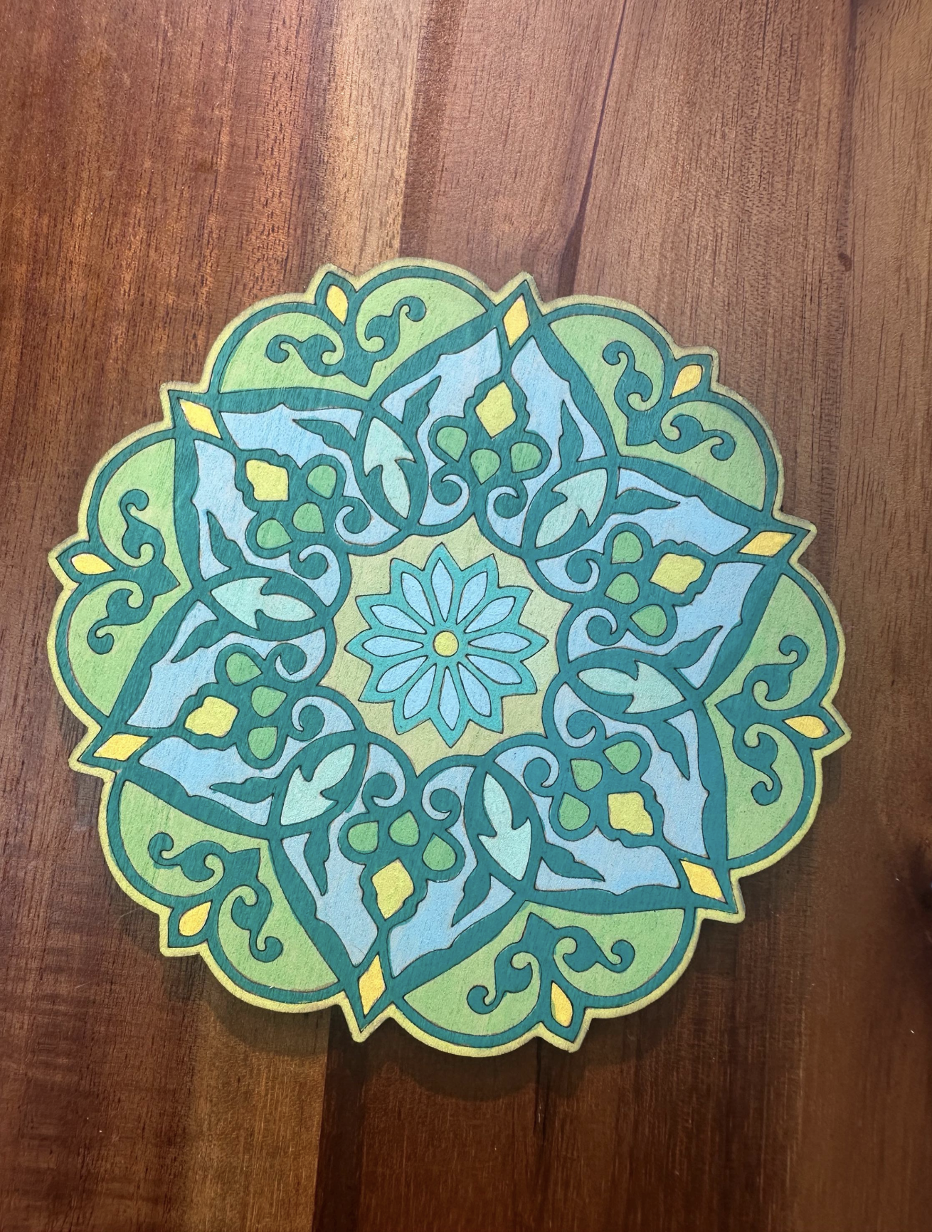 Handcrafted Mandala Coasters (Set of 4)